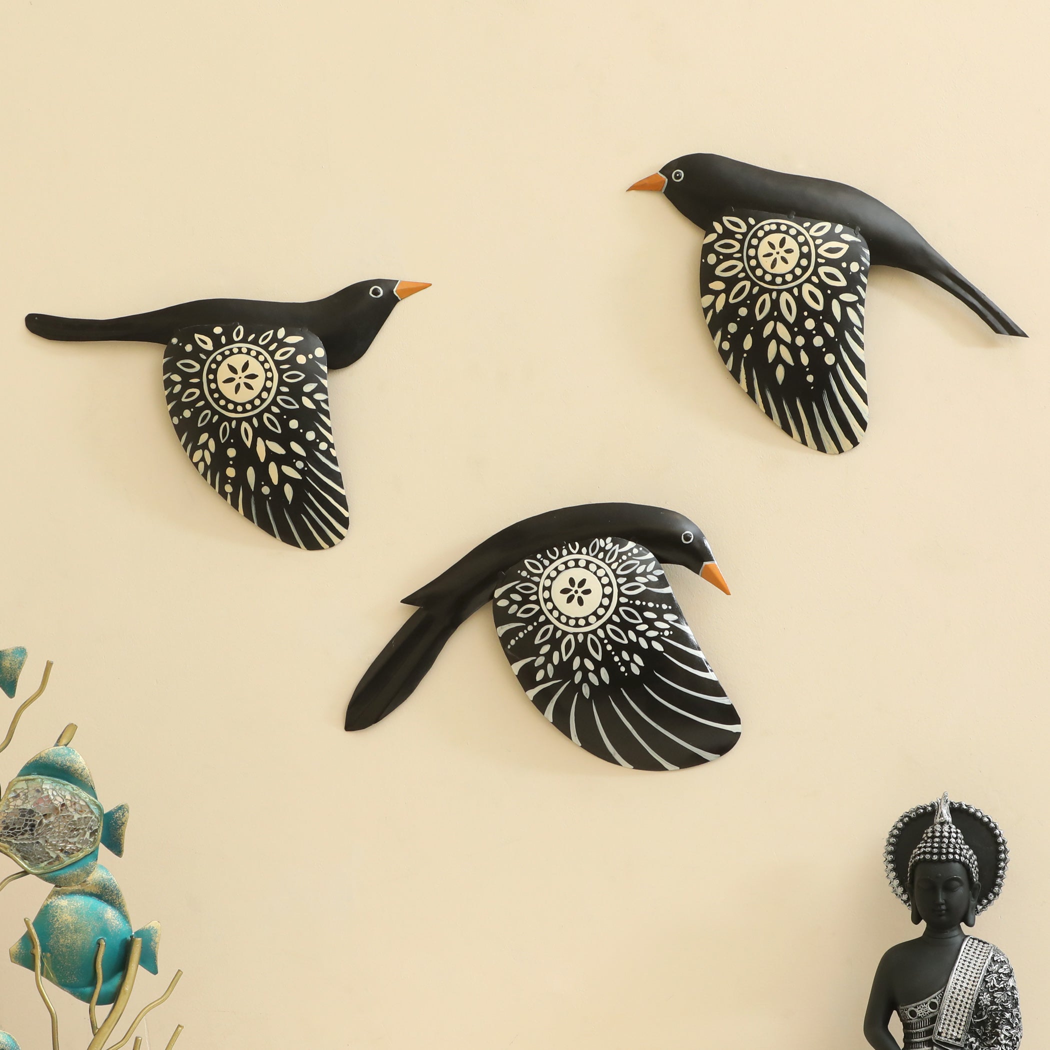 Vedas W Falguni Flying Bird Wall Decor Set of 3