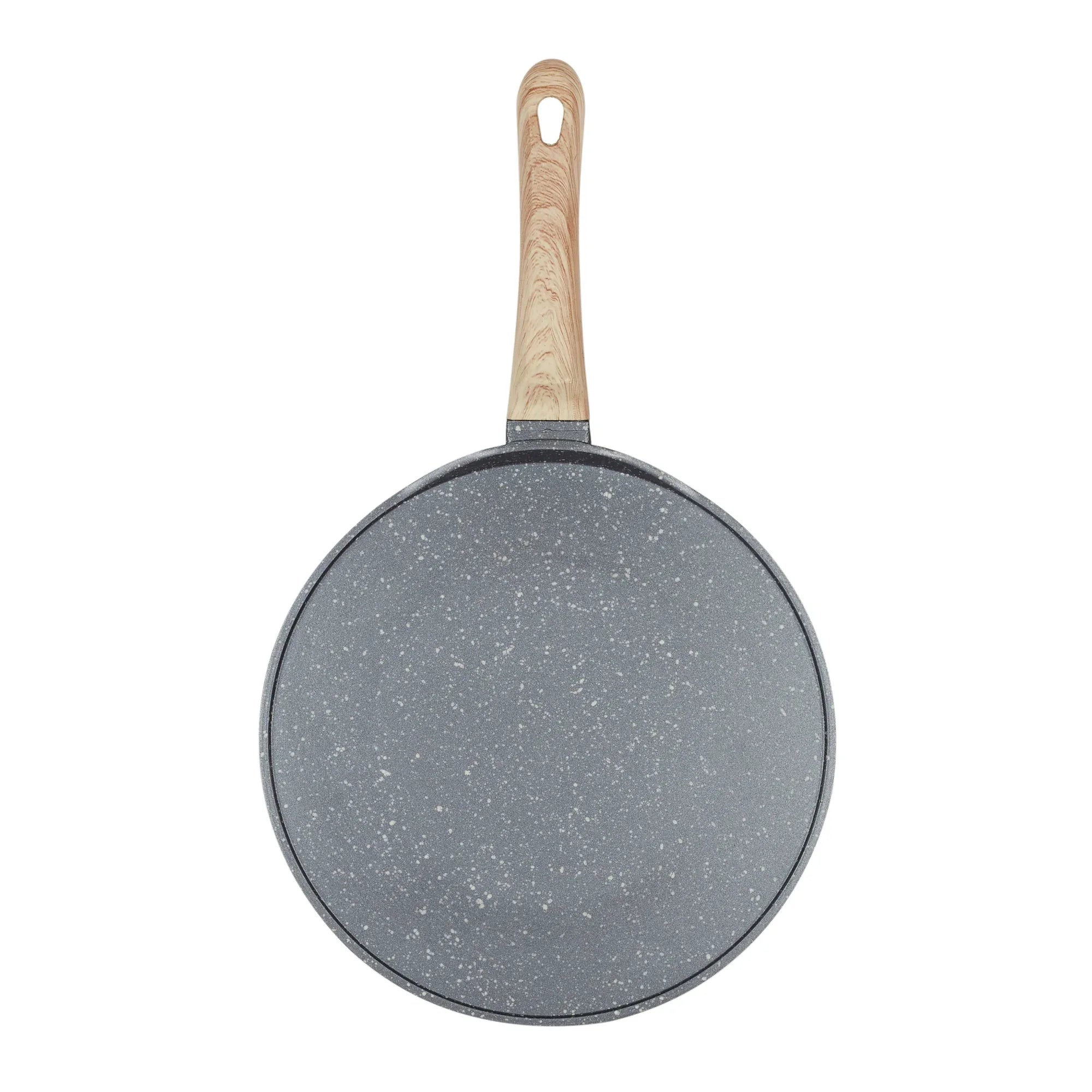 MasterCook+ 100% Virgin Aluminium Die-Cast Dosa Pan/Tawa 28 cm in Black & Wood Colour - HomeTown