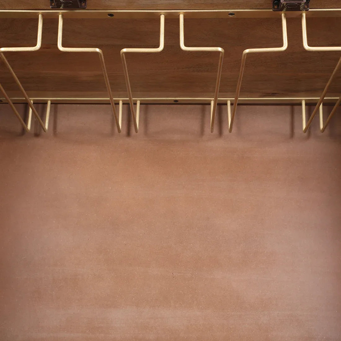 Samsara Mango Wood Bar Unit in Brown & Gold Colour - HomeTown