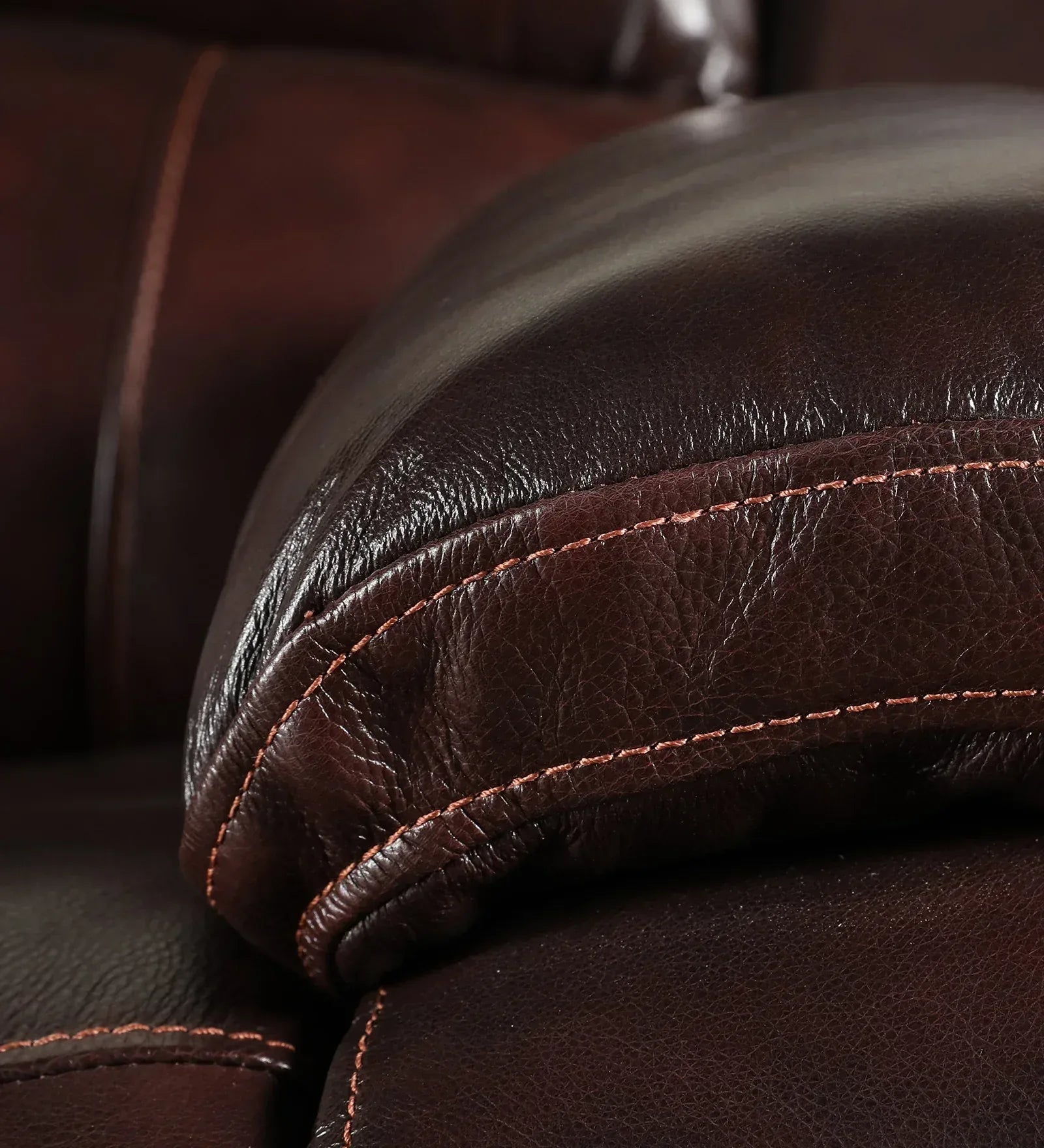 Rhine Half Leather Electric Recliner In Brown Colour - HomeTown