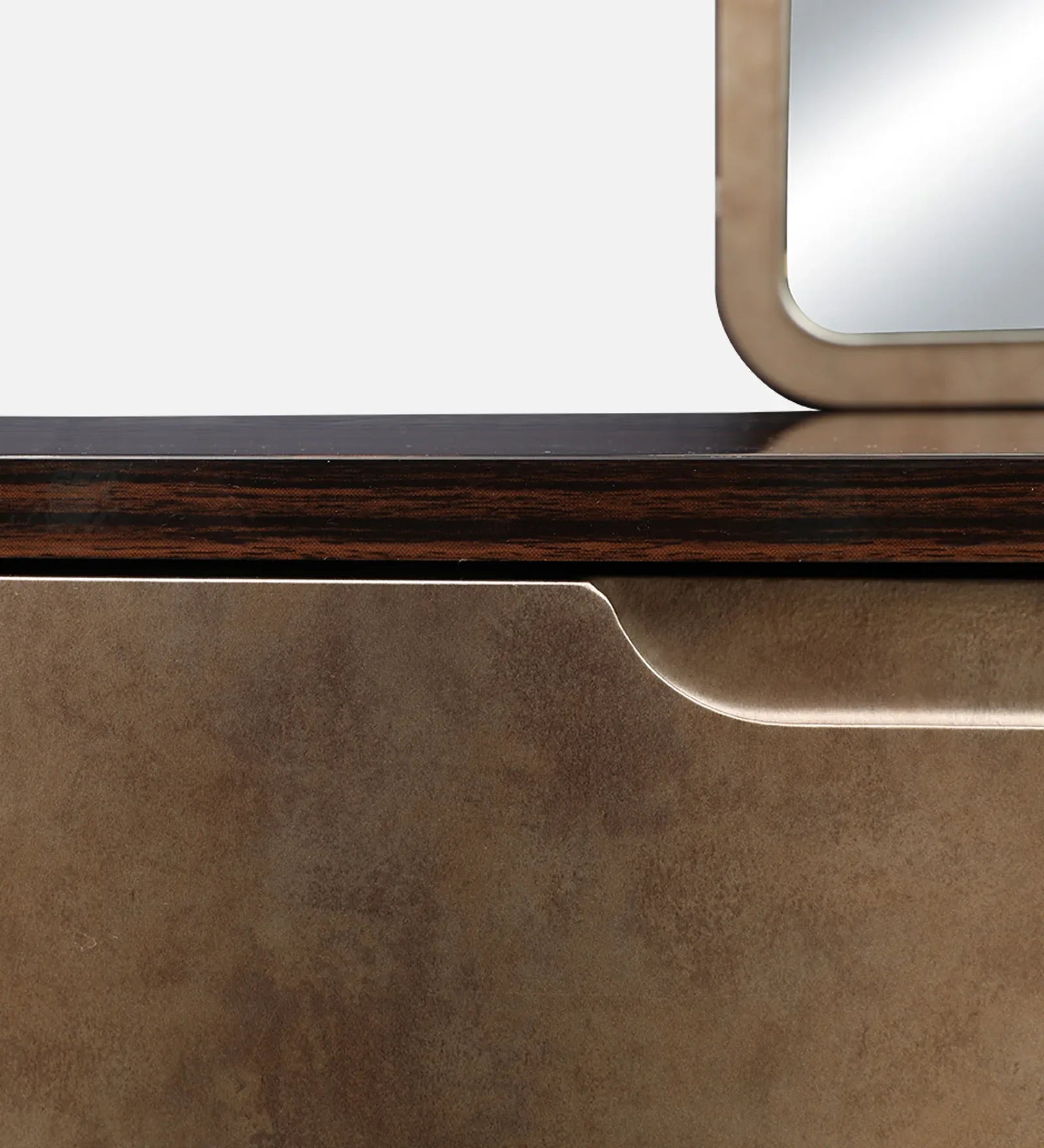 Arabella Dresser With Mirror in Matt Gold Colour - HomeTown