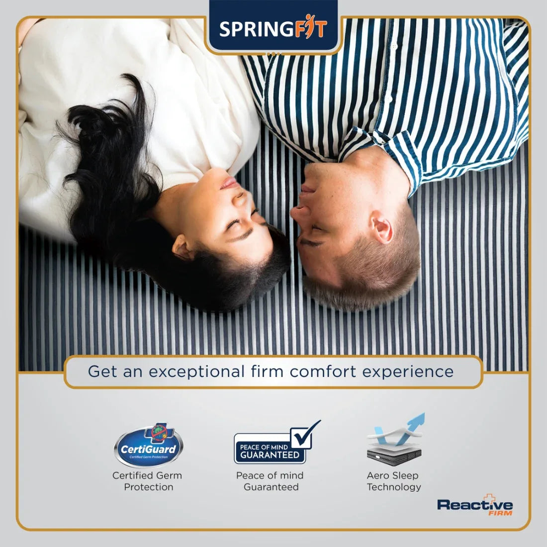 Reactive Firm Orthopedic HR Foam King Mattress 75x72x6 Inch in Grey Colour - HomeTown