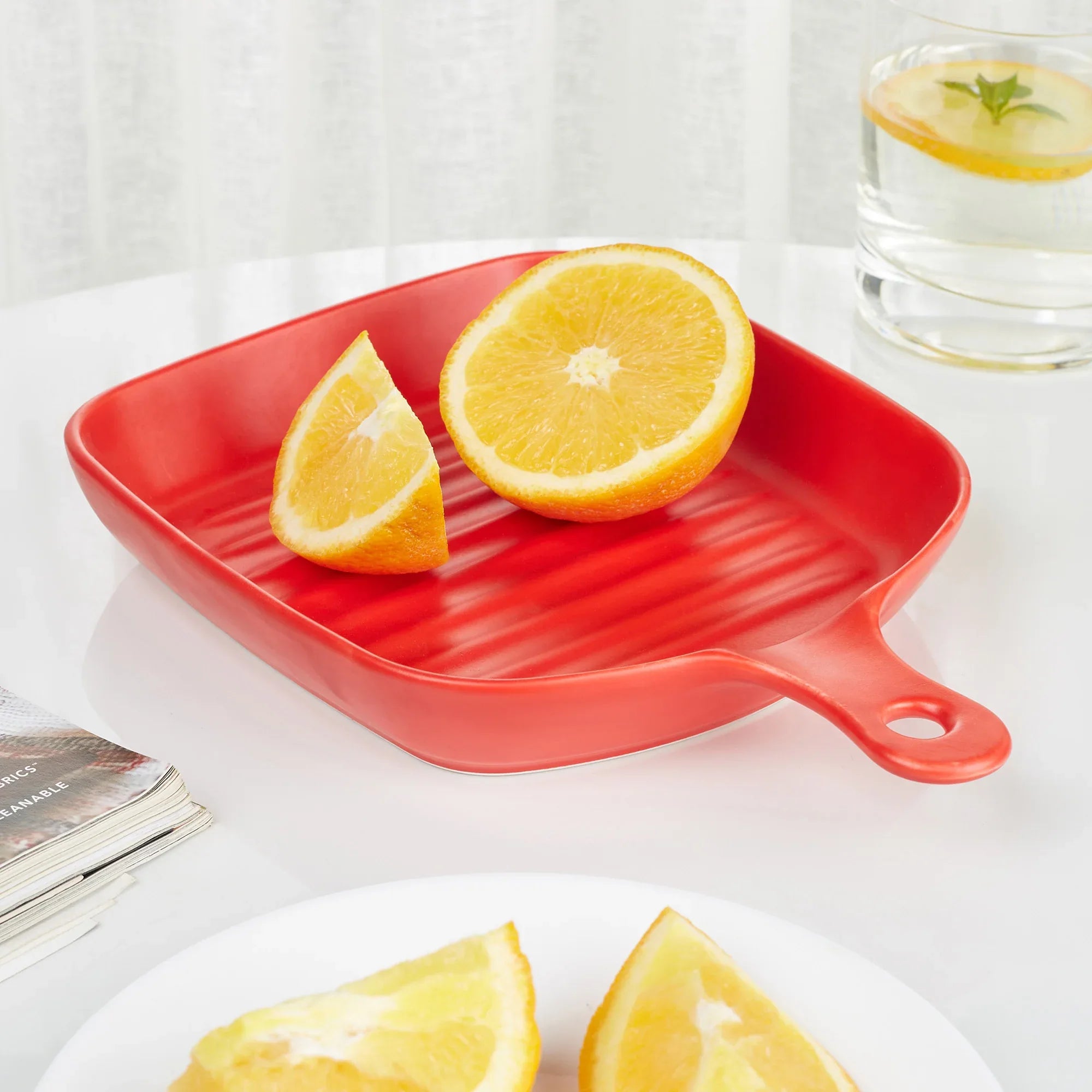 Ace Ceramic Square Serving Platter in Assorted Colour - HomeTown