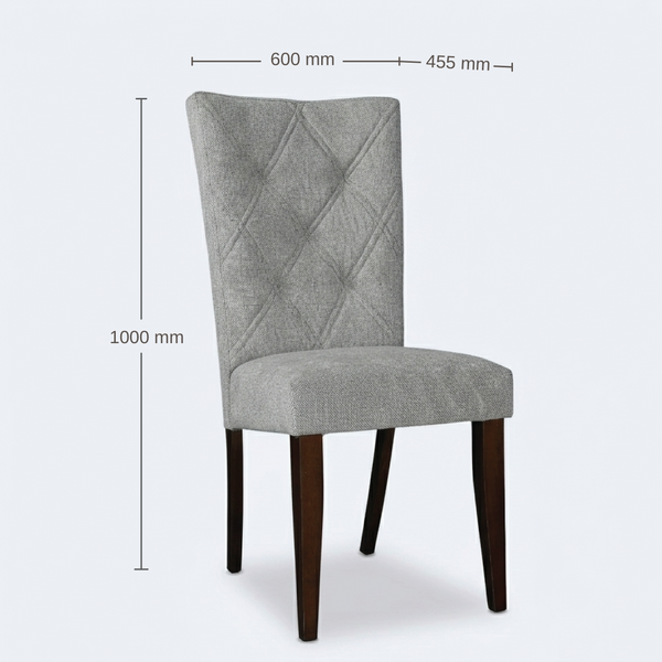 Glacia Dining Chair Set of 2 dimensions