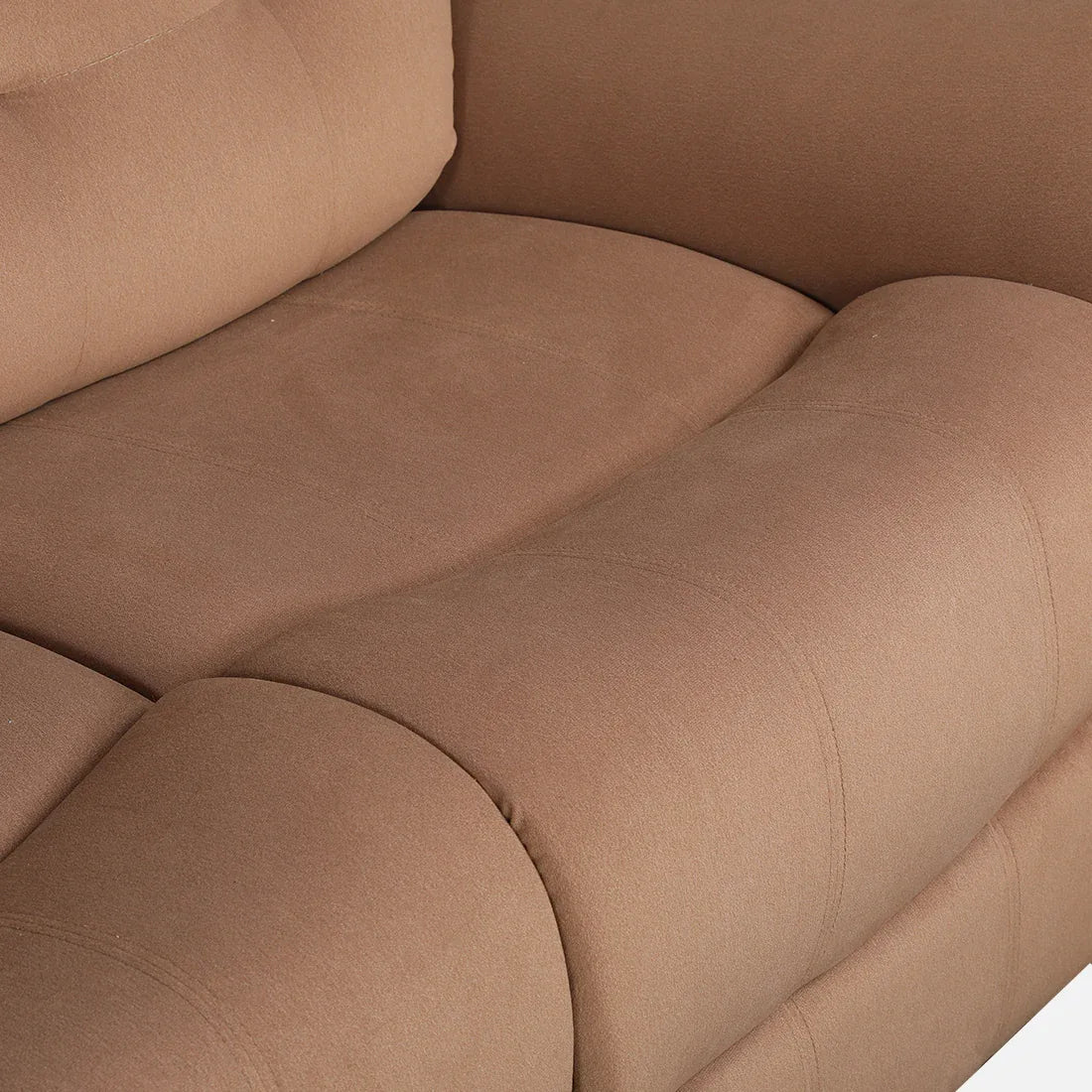 Attila Fabric Three Seater Recliner in Brown Colour - HomeTown