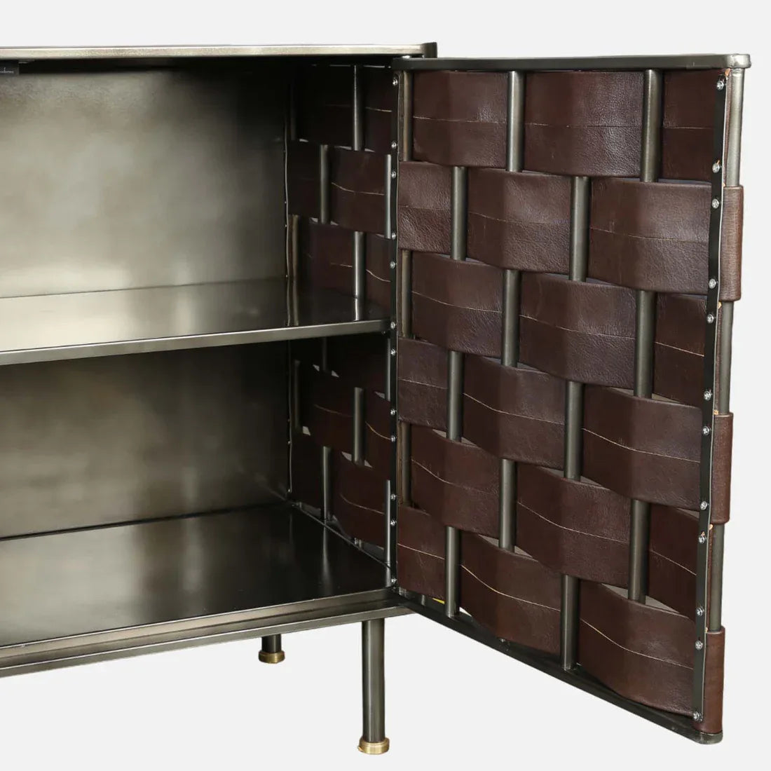 Theodore Metal Sideboard in Walnut Colour - HomeTown