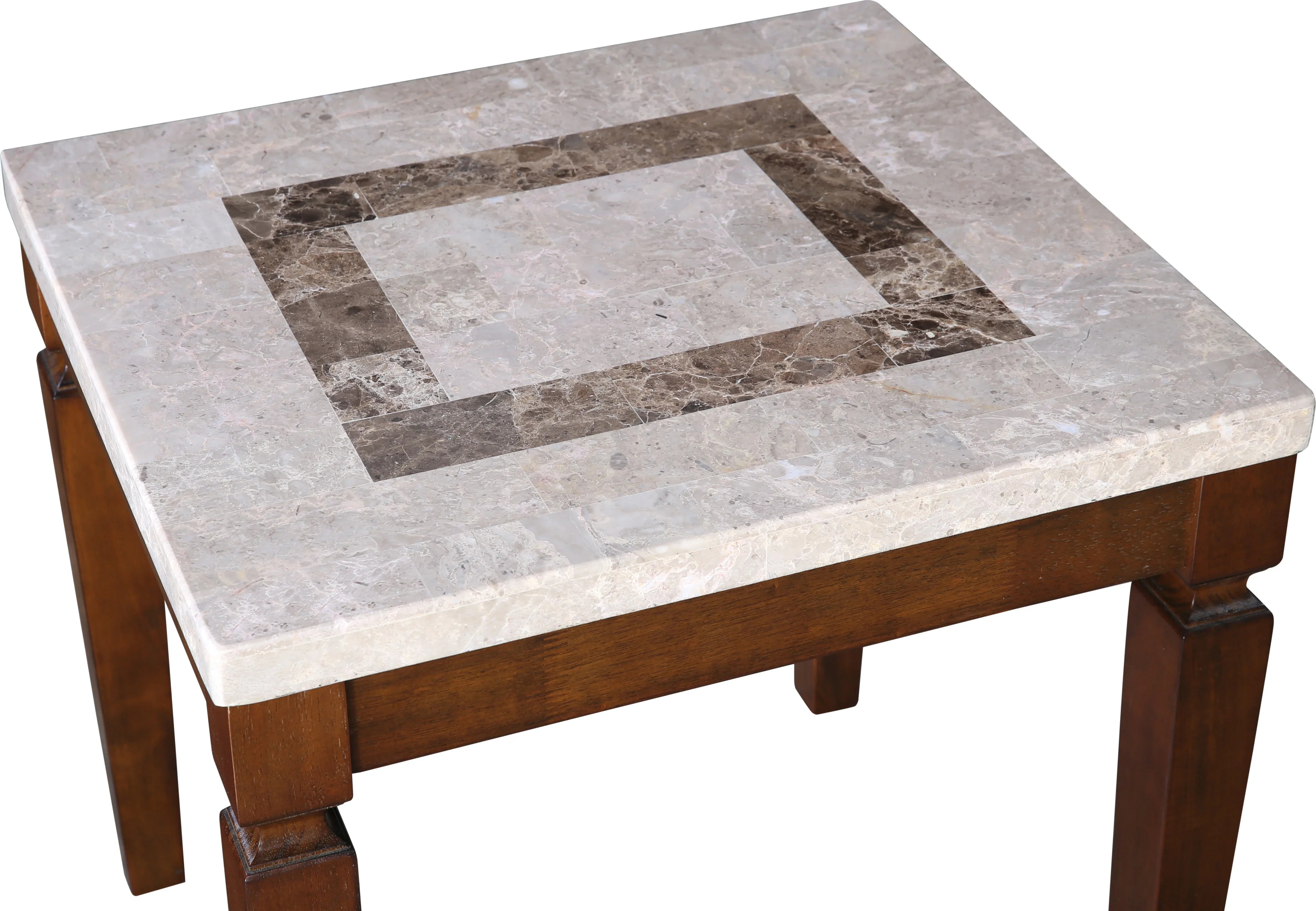 Bliss Marble Top Side Table in Beige Colour - HomeTown