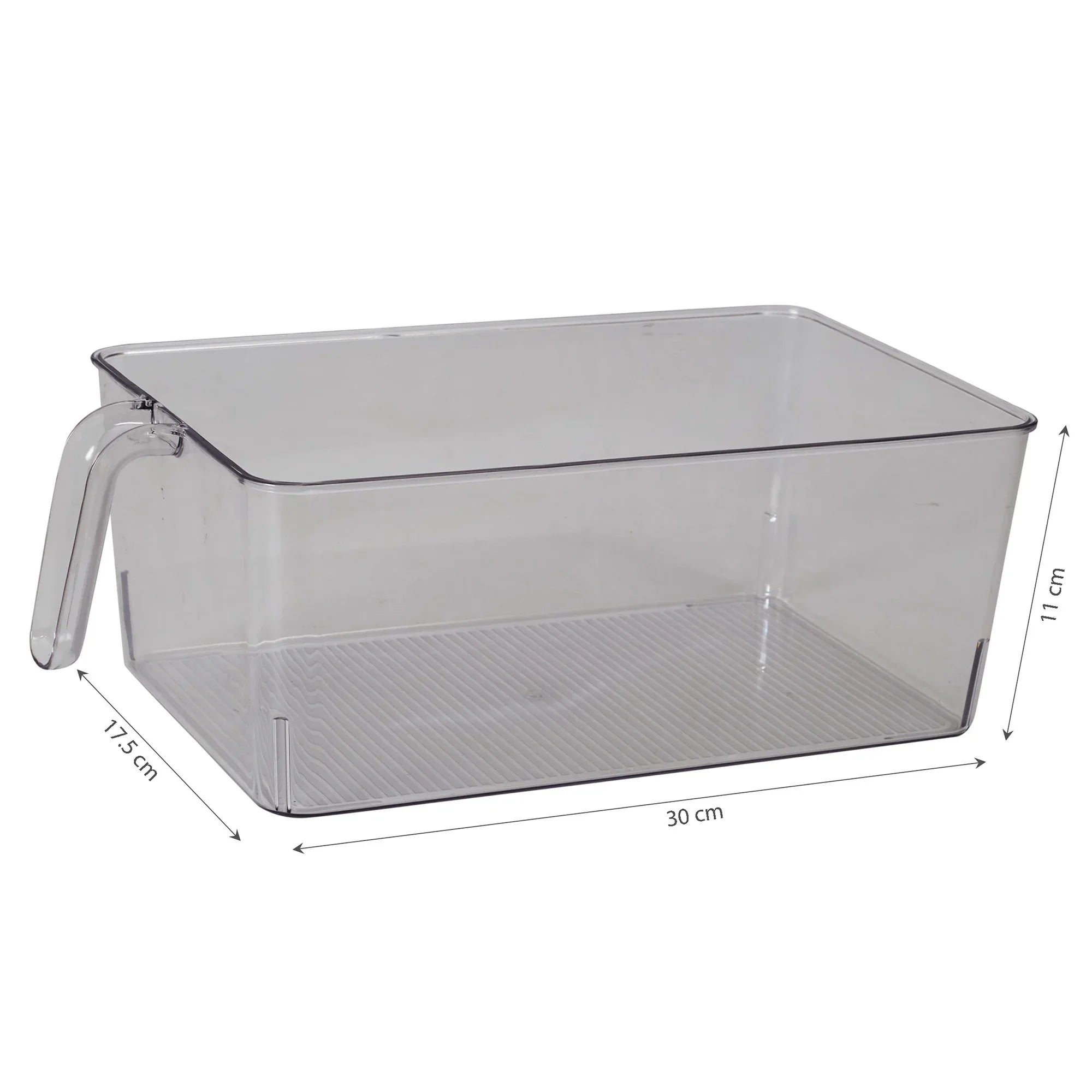 Robusto PET BPA Free Large Fridge Organizer with Front Handle in Transparent Colour - HomeTown