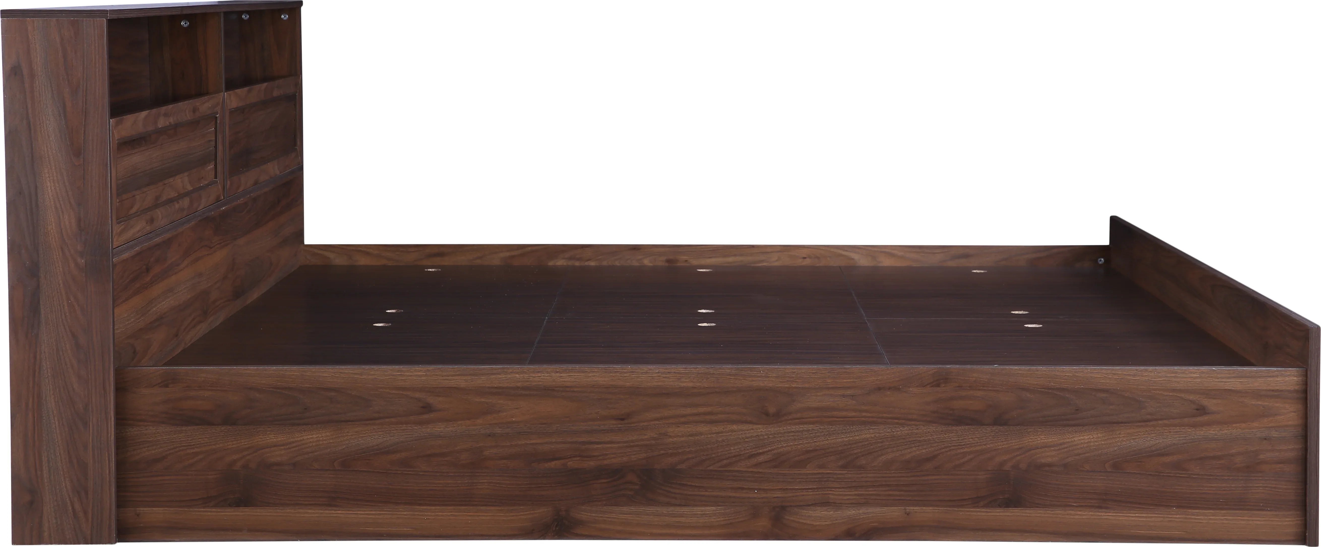 Alyssa Queen bed with Box storage in Wenge Colour - HomeTown