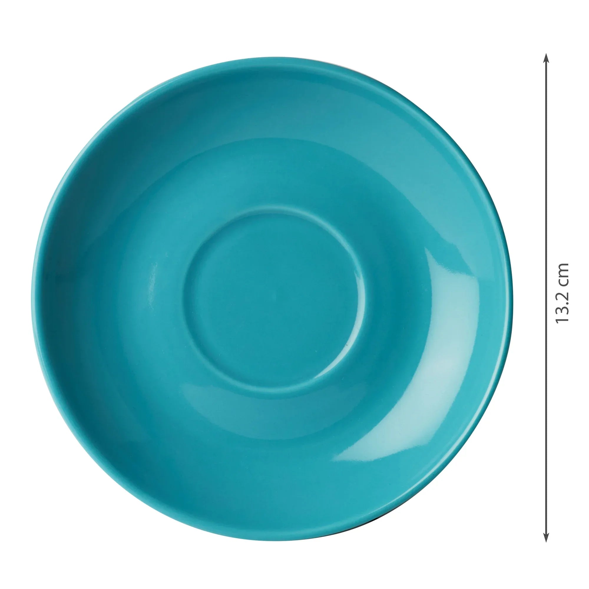 Emilia Ceramic Cup & Saucer Set Of 12 With Metal Stand in Blue & Pink Colour - HomeTown