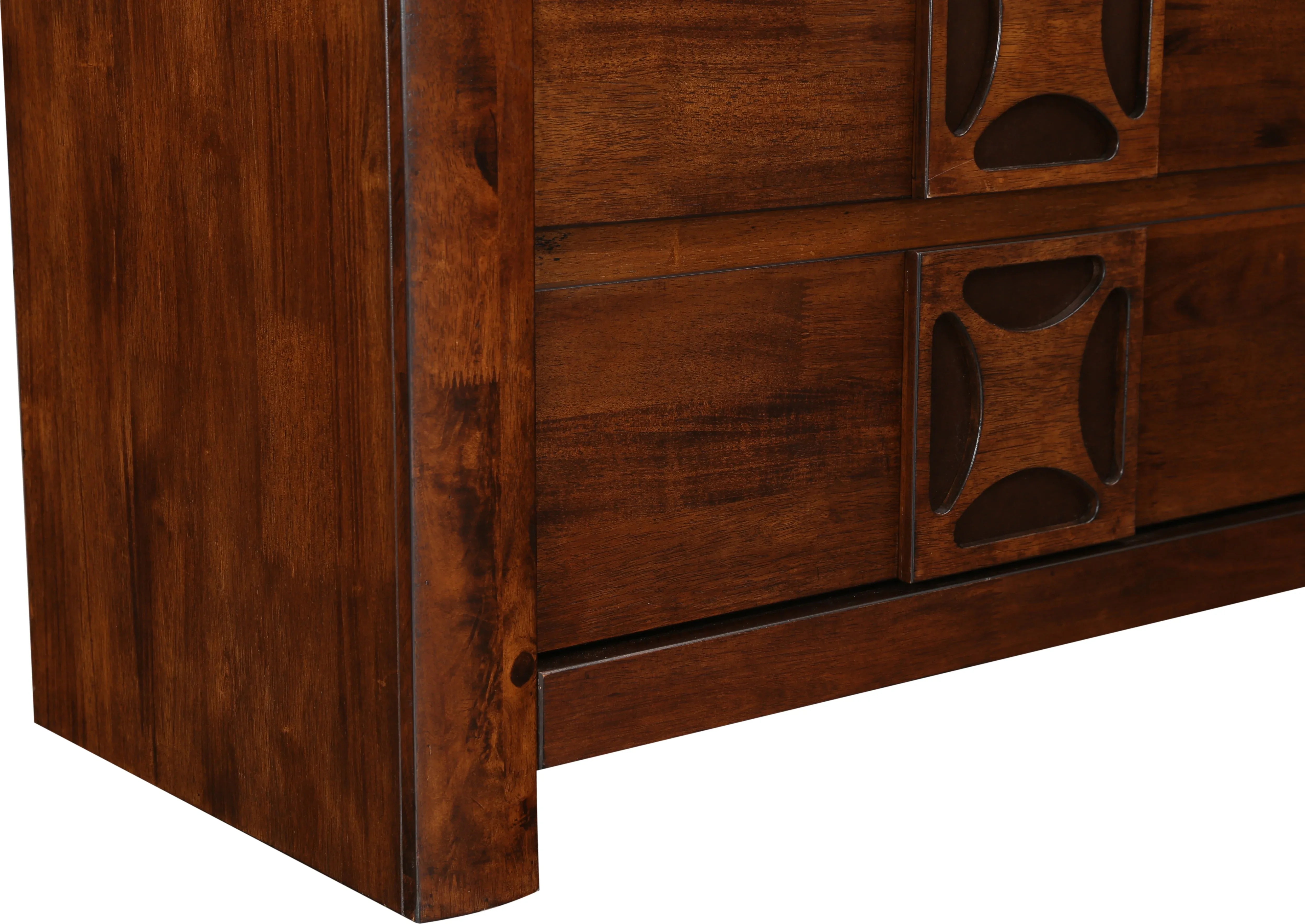 Casablanca Solidwood Dresser with mirror in Walnut Colour - HomeTown