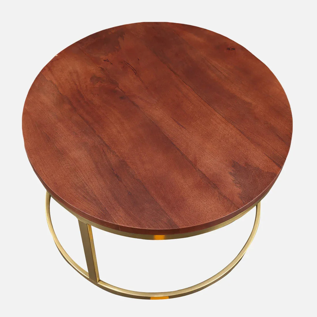Castile Marble Center Table in White & Gold Colour - HomeTown