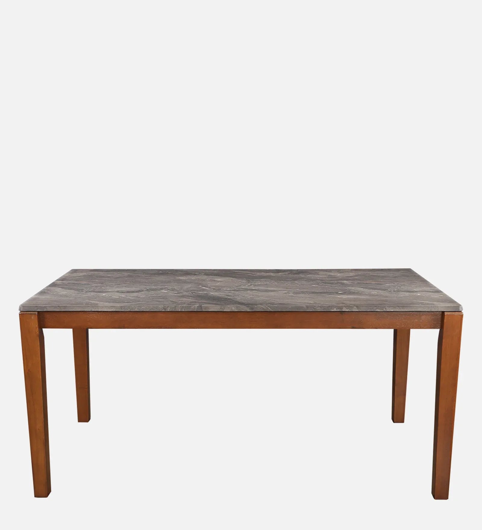Quest Marble Top Six Seater Dining Set With Bench in Walnut Colour - HomeTown