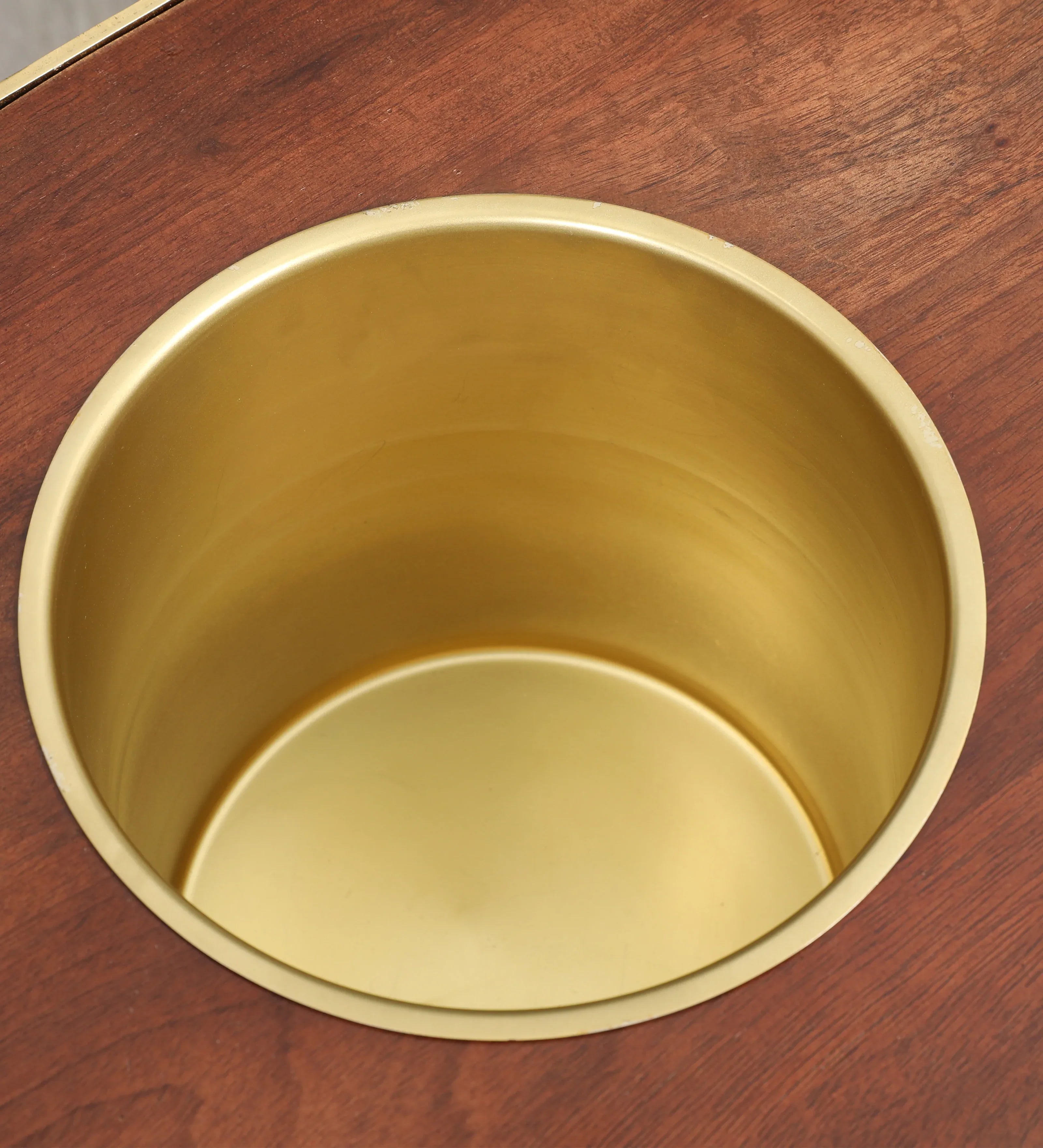 Martini Metal Serving Trolley in Brown & Gold Colour - HomeTown