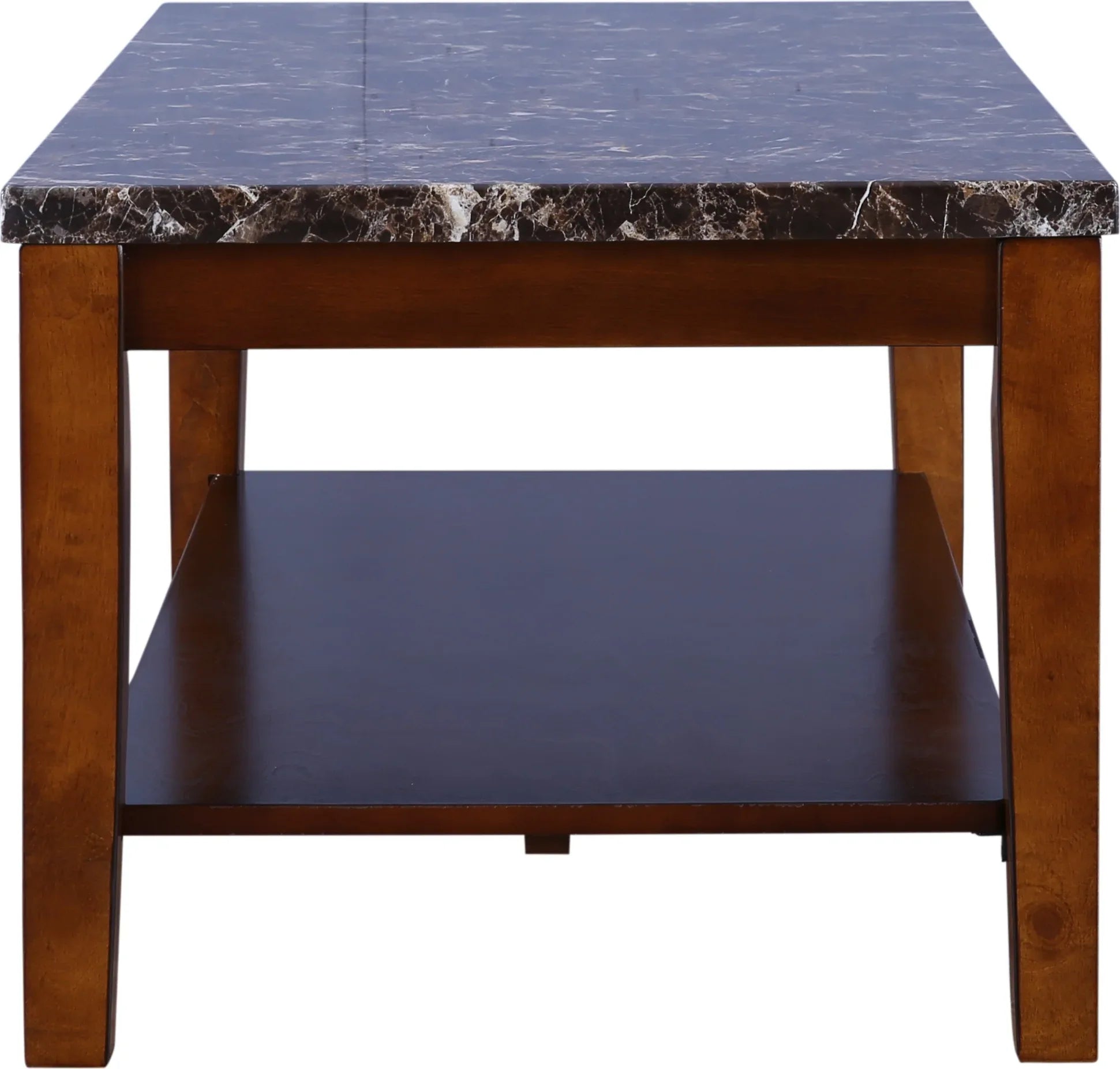 Eden Marble Finish Top Center Table in Brown Colour - HomeTown