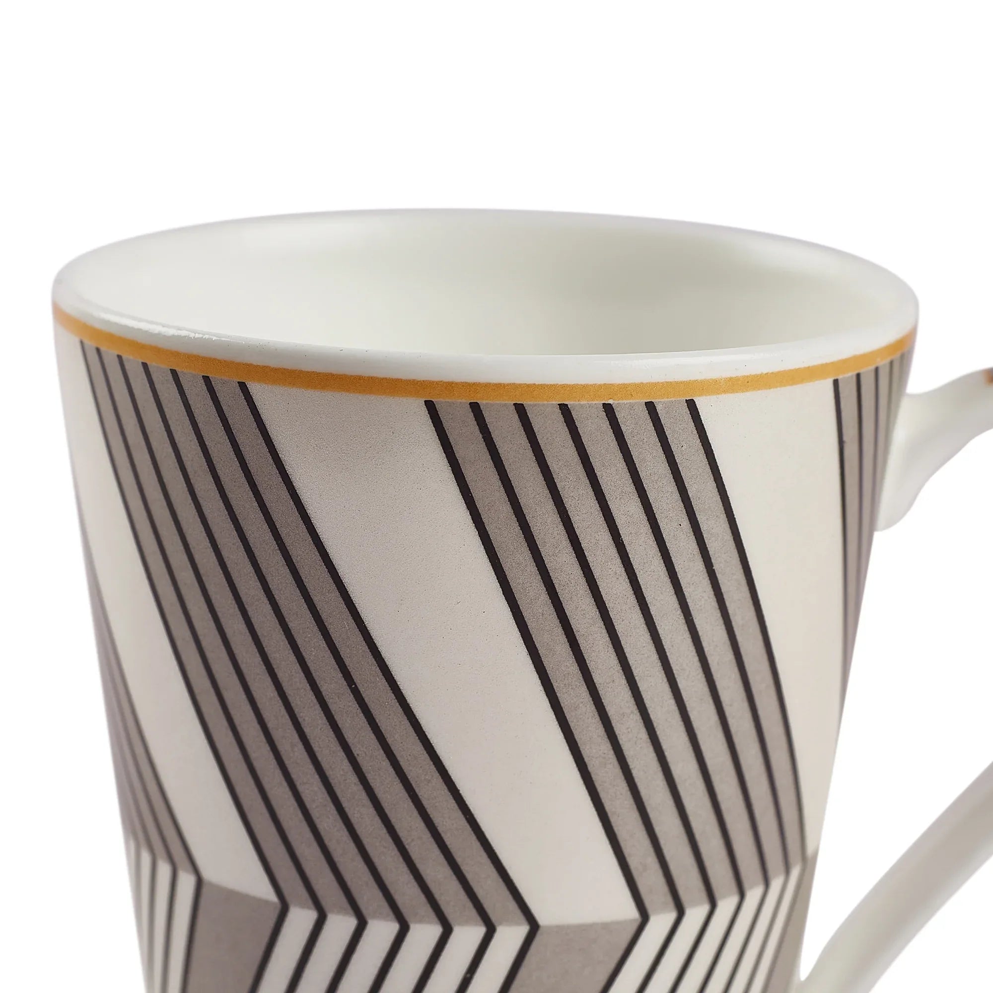 Sapphire Bone China Coffee Mug Set of 4 in Grey Colour - HomeTown