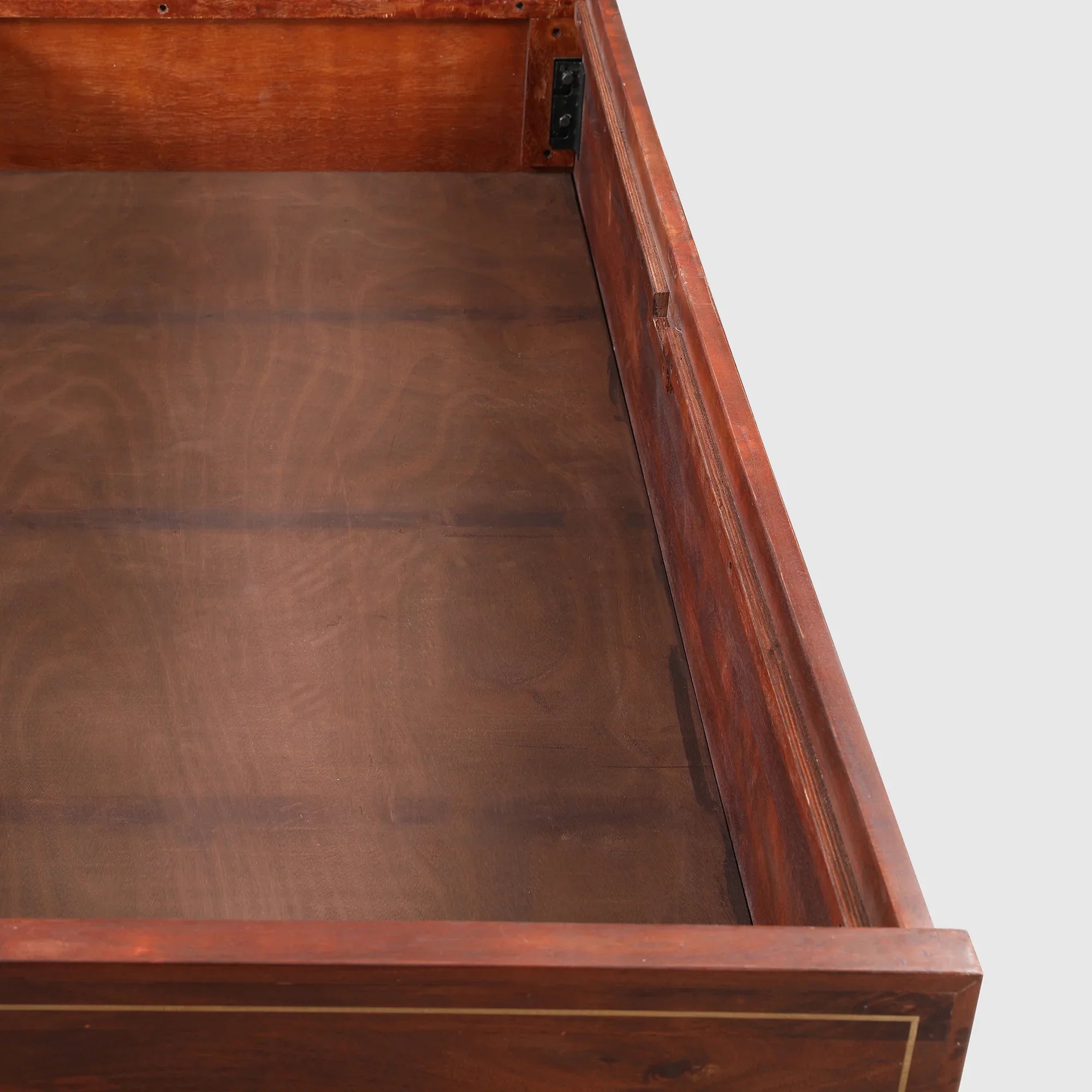 Phoolkari Sheesham Wood King Bed in Honey Finish Colour - HomeTown