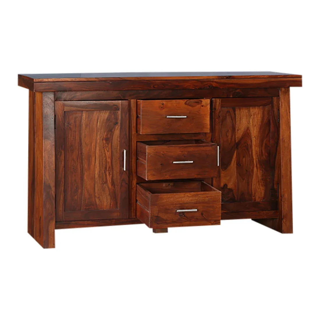 Austin Sheesham Wood(Rosewood) Storage Sideboard in Honey Colour