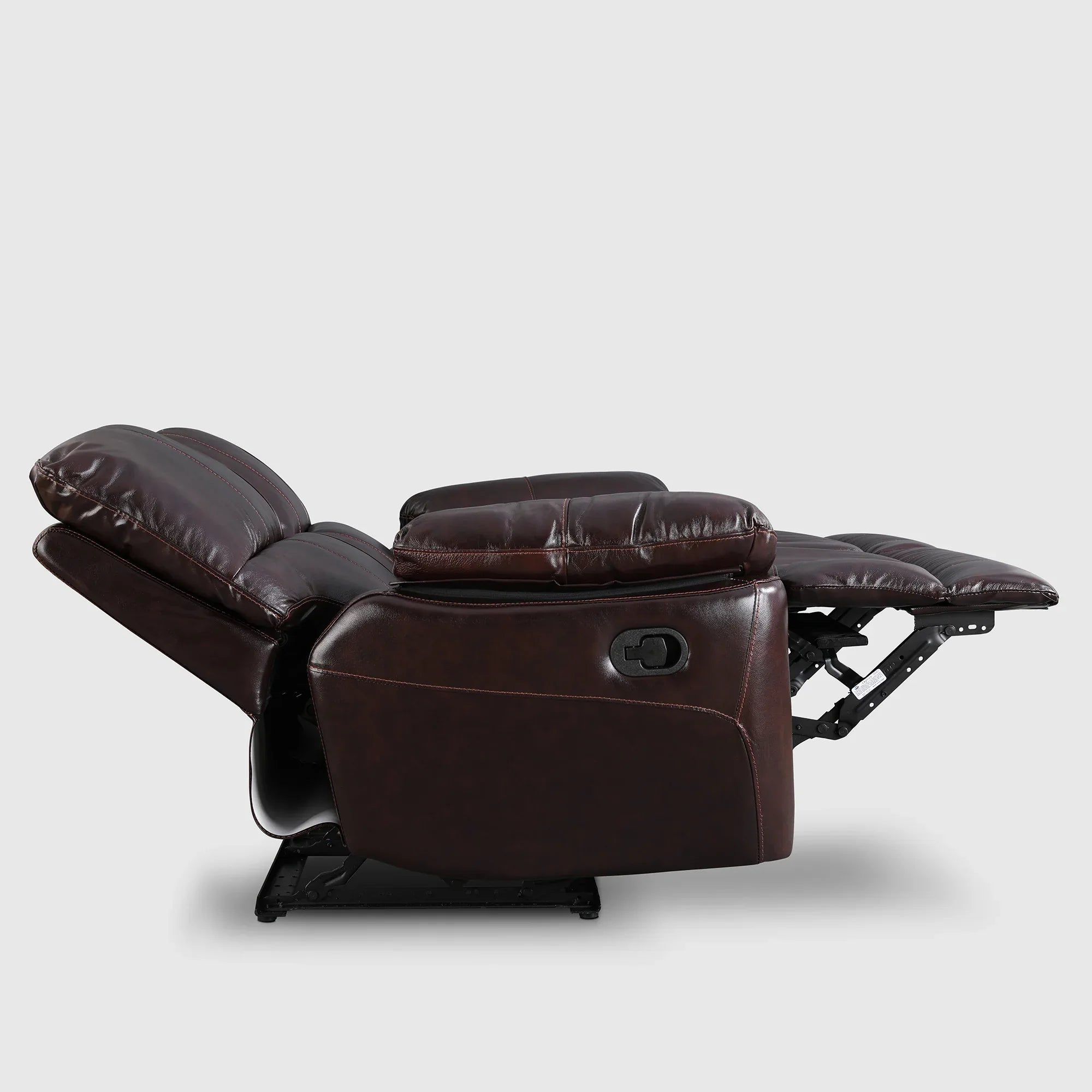 Charles Half Leather Two Seater Recliner - HomeTown