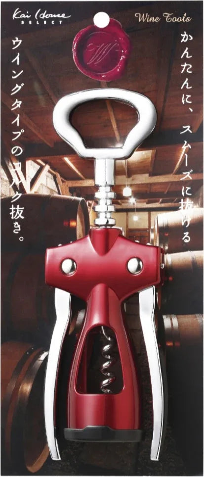 Wine Cork Screw (Wing) Stainless steel Wine Cork Screw in Red Colour - HomeTown