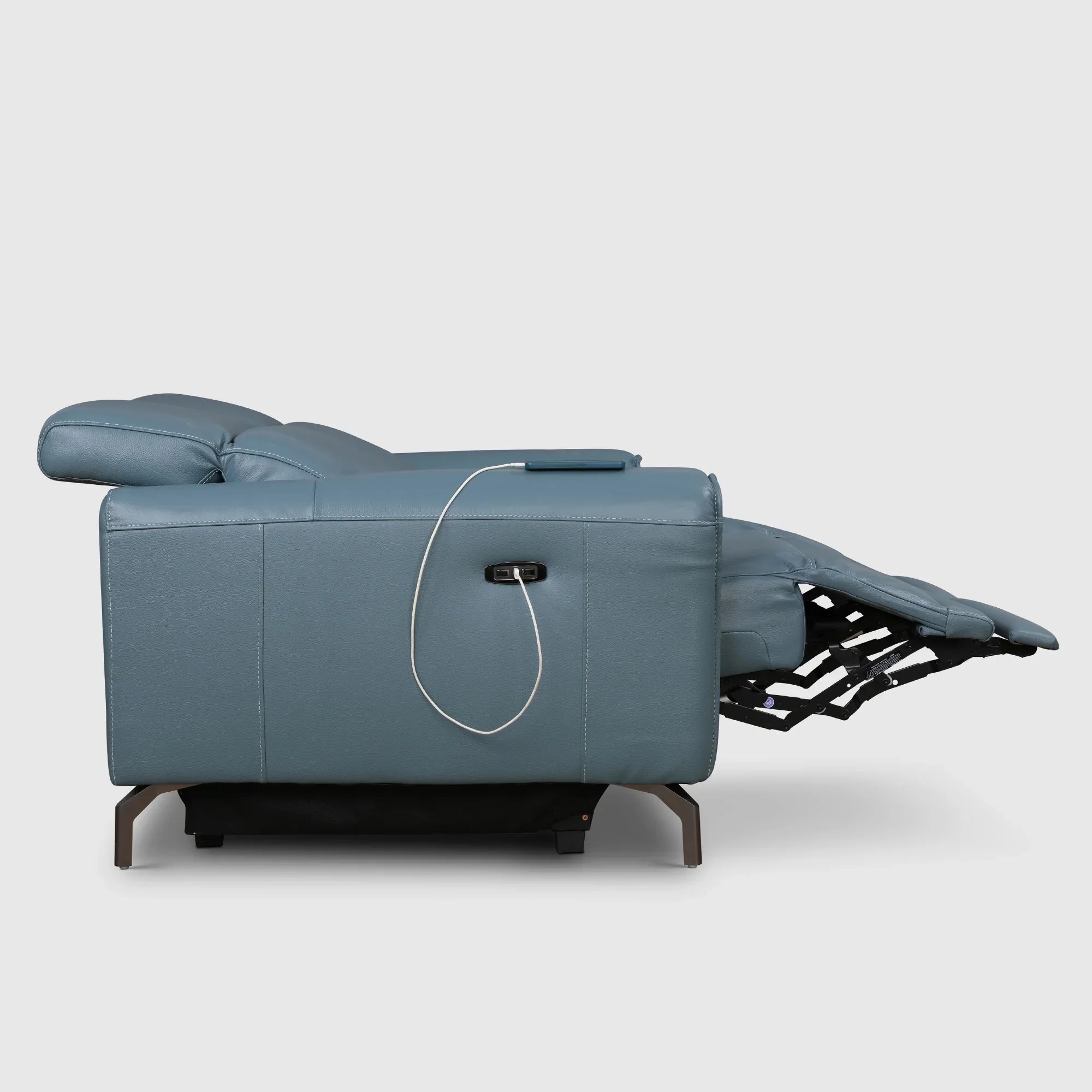 Emilia Half Leather Two Seater Electric Recliner - HomeTown