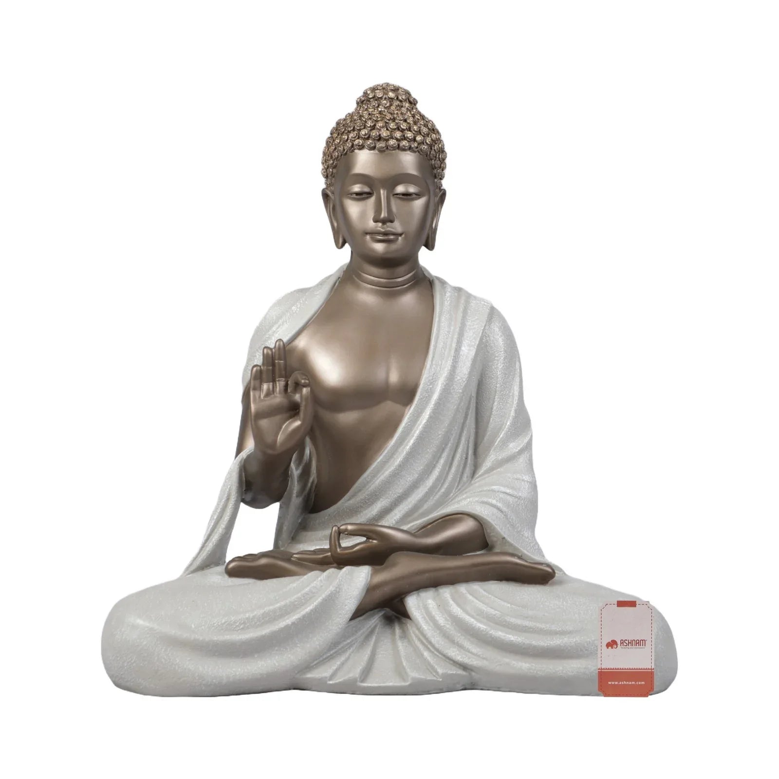 Diverse Expression Elegant Buddha Sculpture 46cm in Bronze White - HomeTown