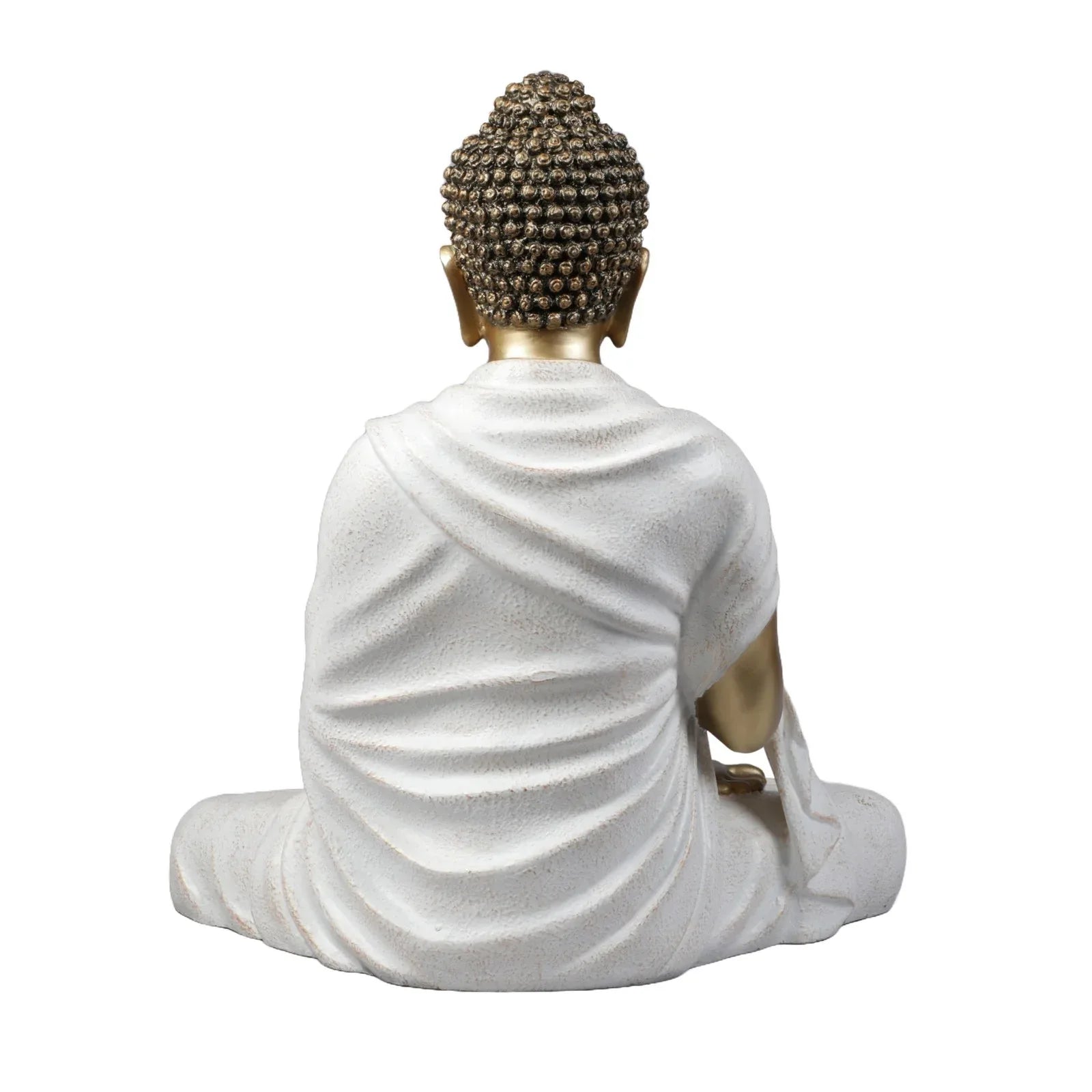Diverse Expression Elegant Buddha Sculpture 46cm in Gold White - HomeTown