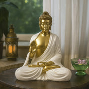 Diverse Expression Elegant Buddha Sculpture 46cm in Gold White - HomeTown