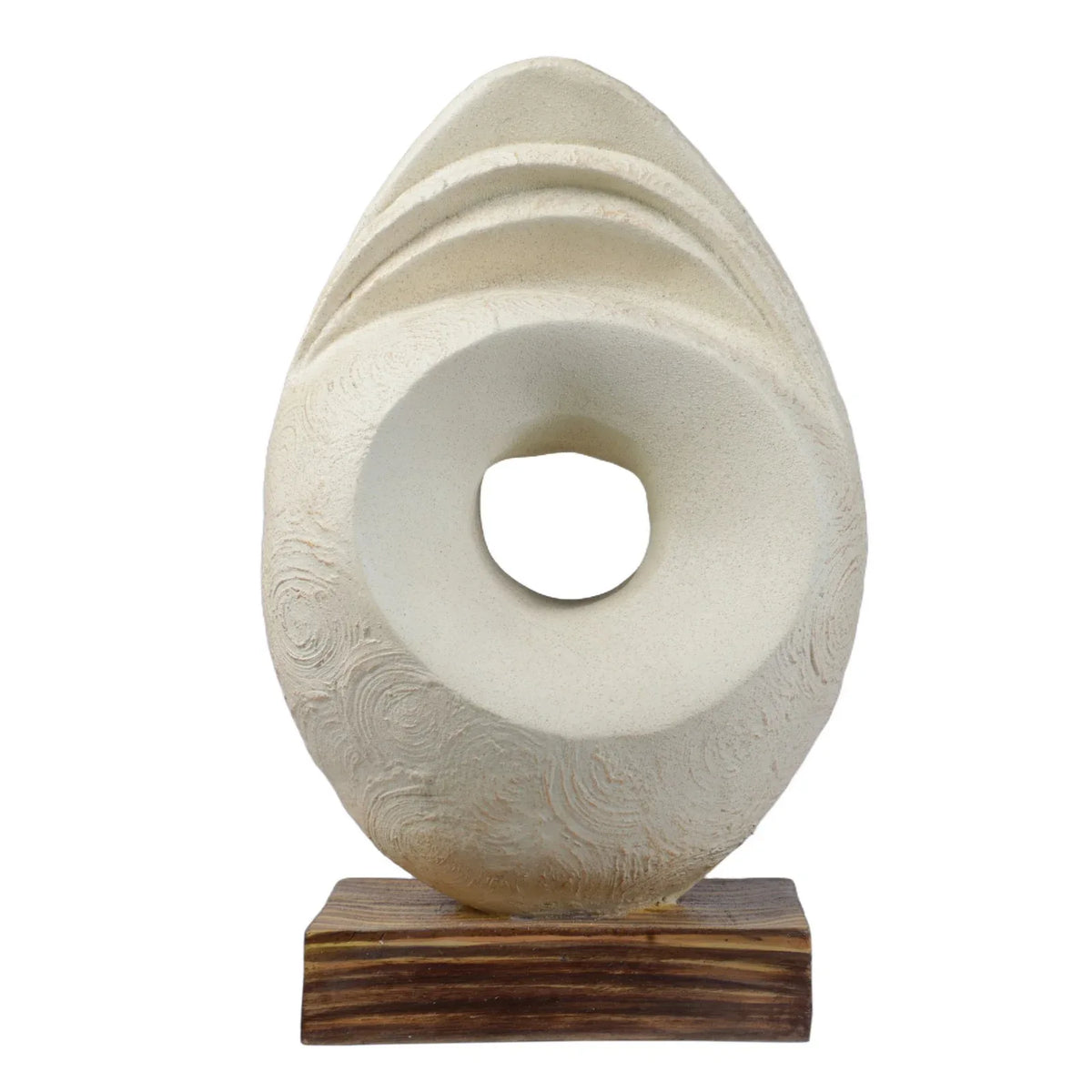 Calista Modern Abstract Showpiece 32cm in Ivory Colour - HomeTown