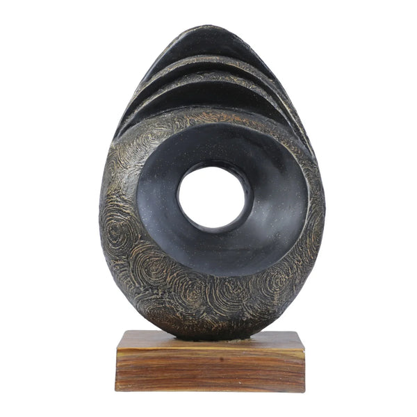 Calista Modern Abstract Showpiece 32cm in Black Gold Colour dimensions