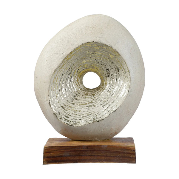 Calista Modern Abstract Showpiece 29cm in Ivory dimensions