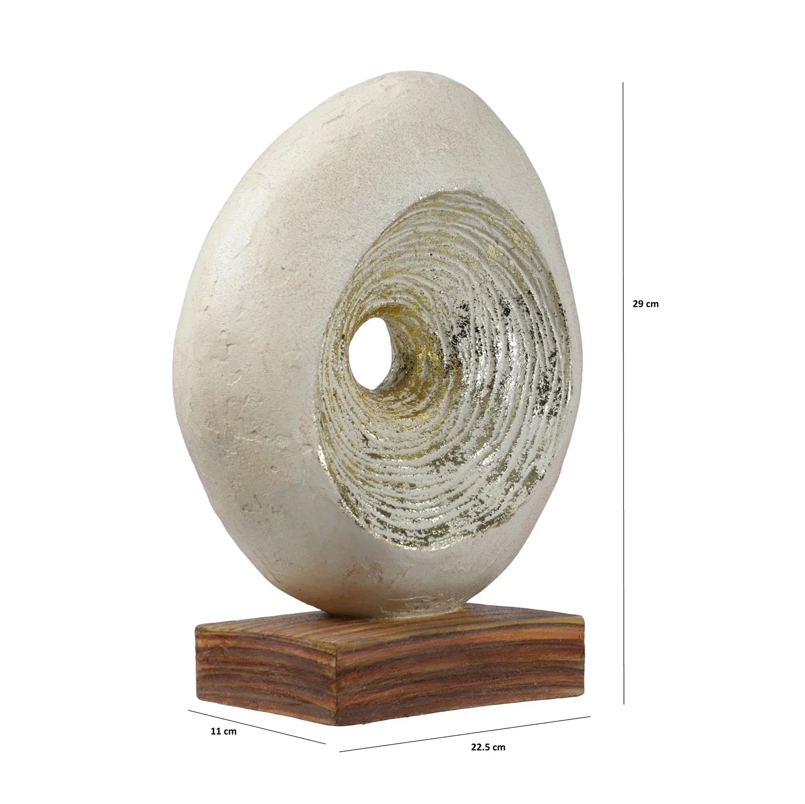 Calista Modern Abstract Showpiece 29cm in Ivory - HomeTown