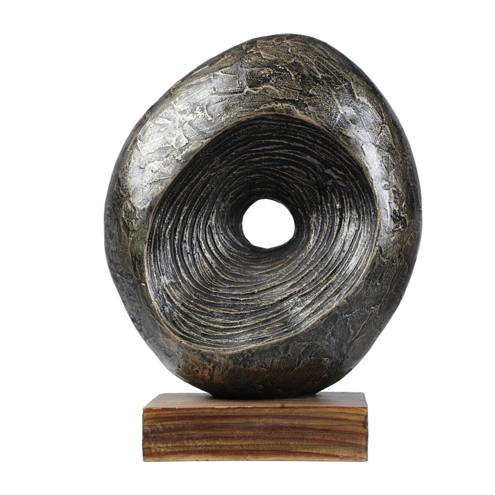 Calista Modern Abstract Showpiece 29cm in Black Gold - HomeTown