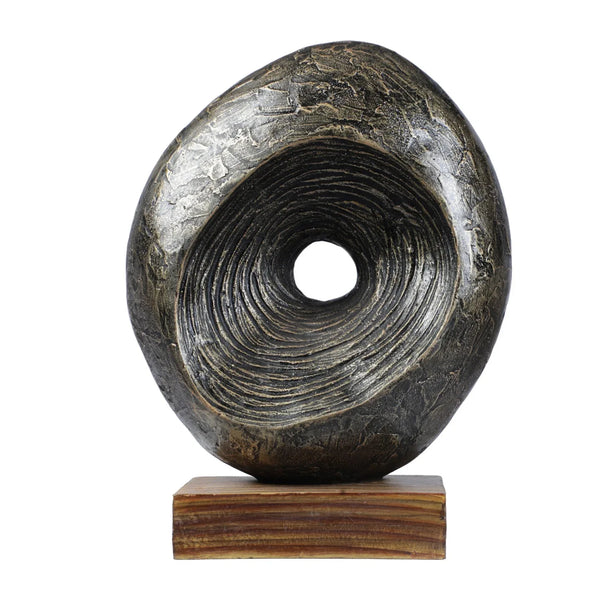 Calista Modern Abstract Showpiece 29cm in Black Gold dimensions
