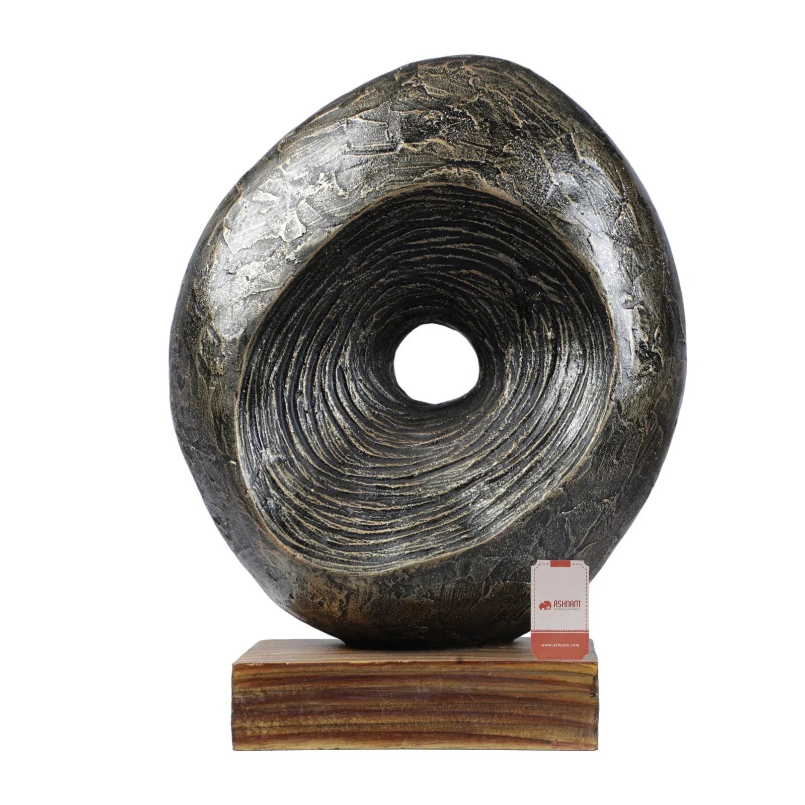 Calista Modern Abstract Showpiece 29cm in Black Gold - HomeTown