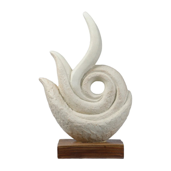 Calista Modern Abstract Showpiece 32cm in Ivory dimensions