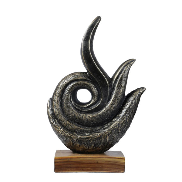 Calista Modern Abstract Showpiece 32cm in Black Gold dimensions