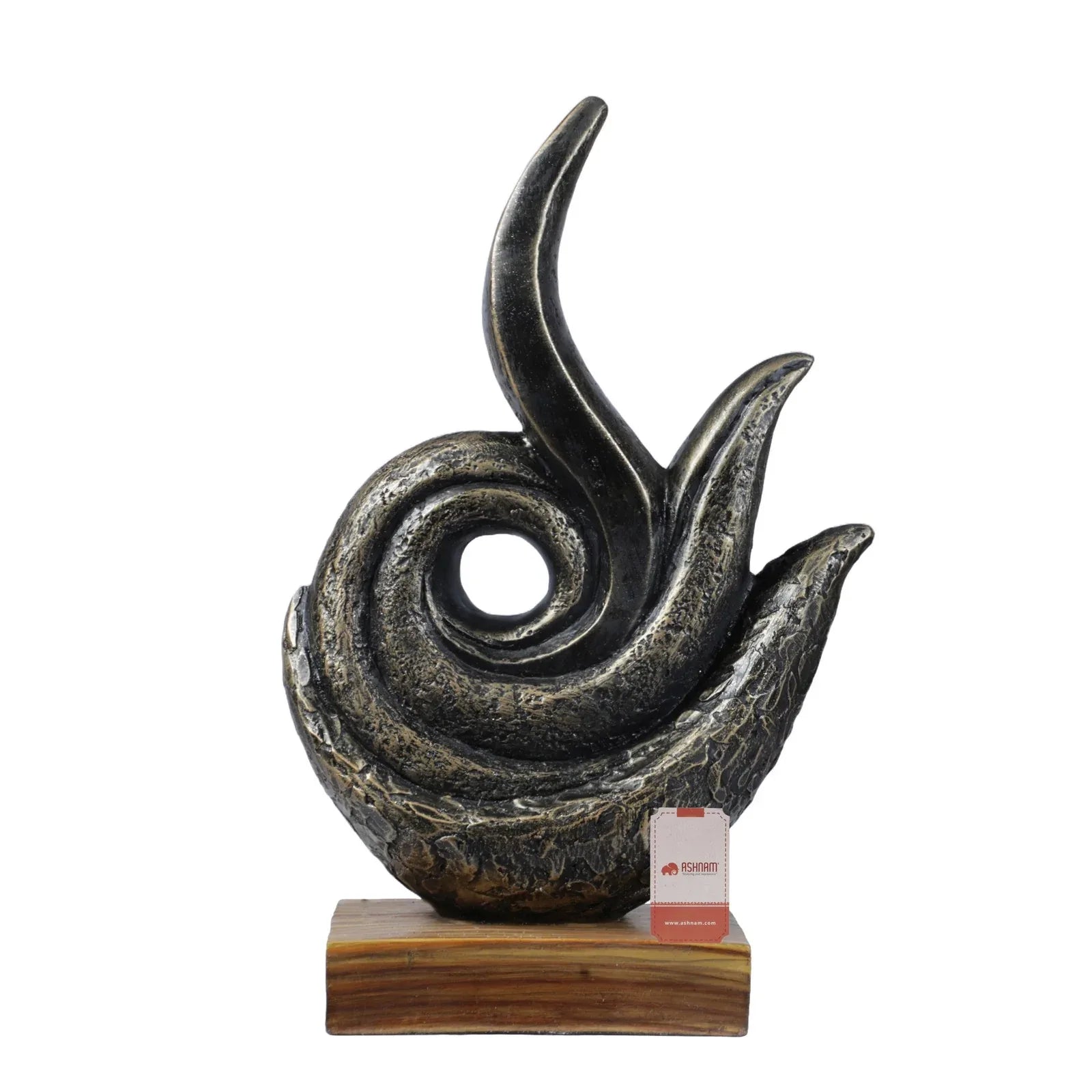 Calista Modern Abstract Showpiece 32cm in Black Gold - HomeTown