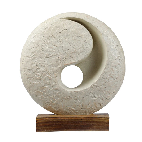 Calista Modern Abstract Showpiece 28cm in Ivory Colour dimensions