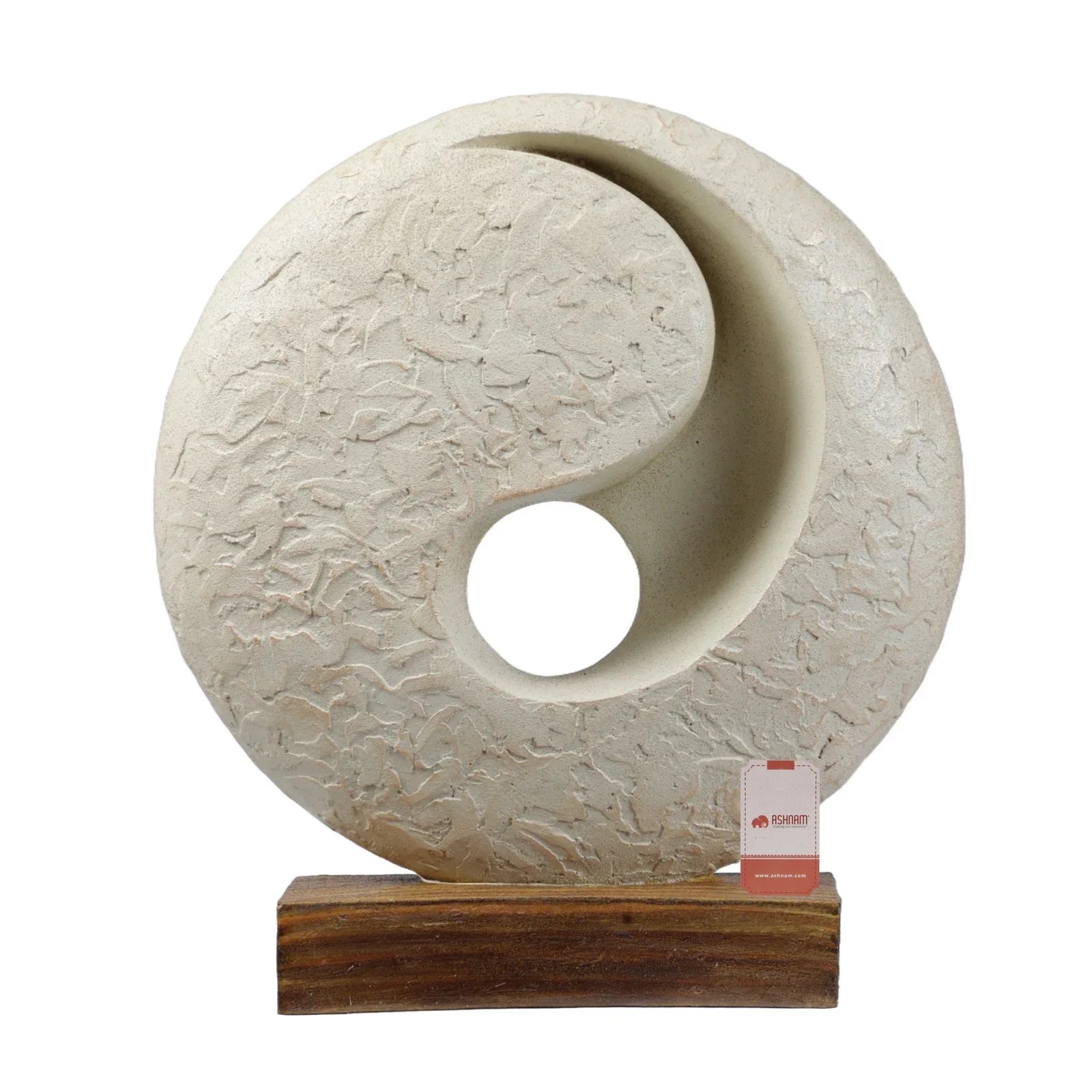 Calista Modern Abstract Showpiece 28cm in Ivory Colour - HomeTown