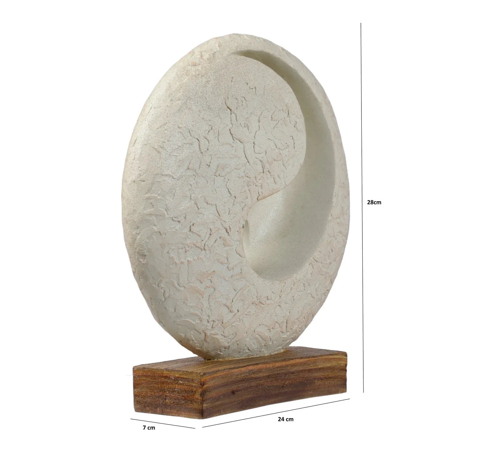 Calista Modern Abstract Showpiece 28cm in Ivory Colour - HomeTown
