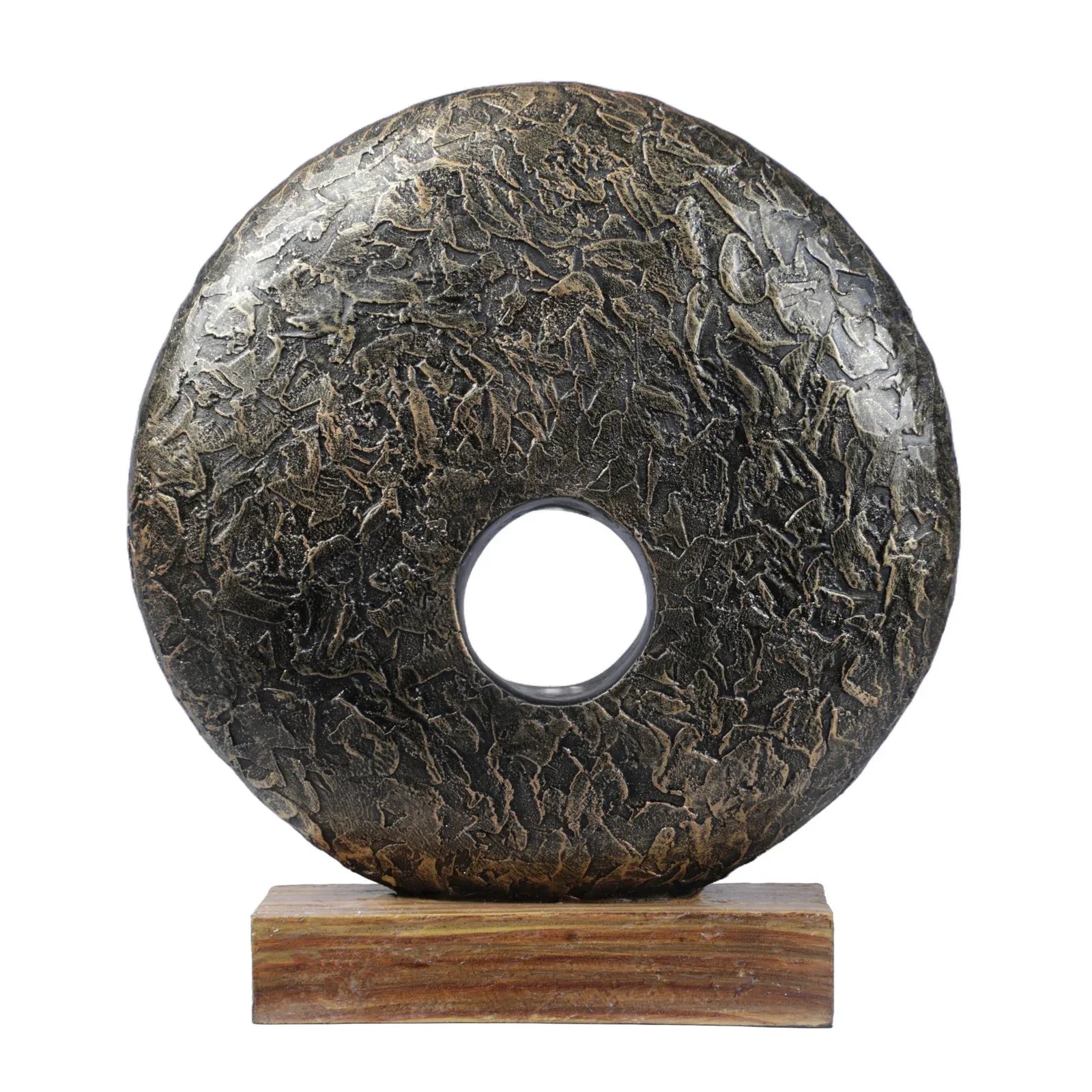 Calista Modern Abstract Showpiece 28cm in Black Gold Colour - HomeTown