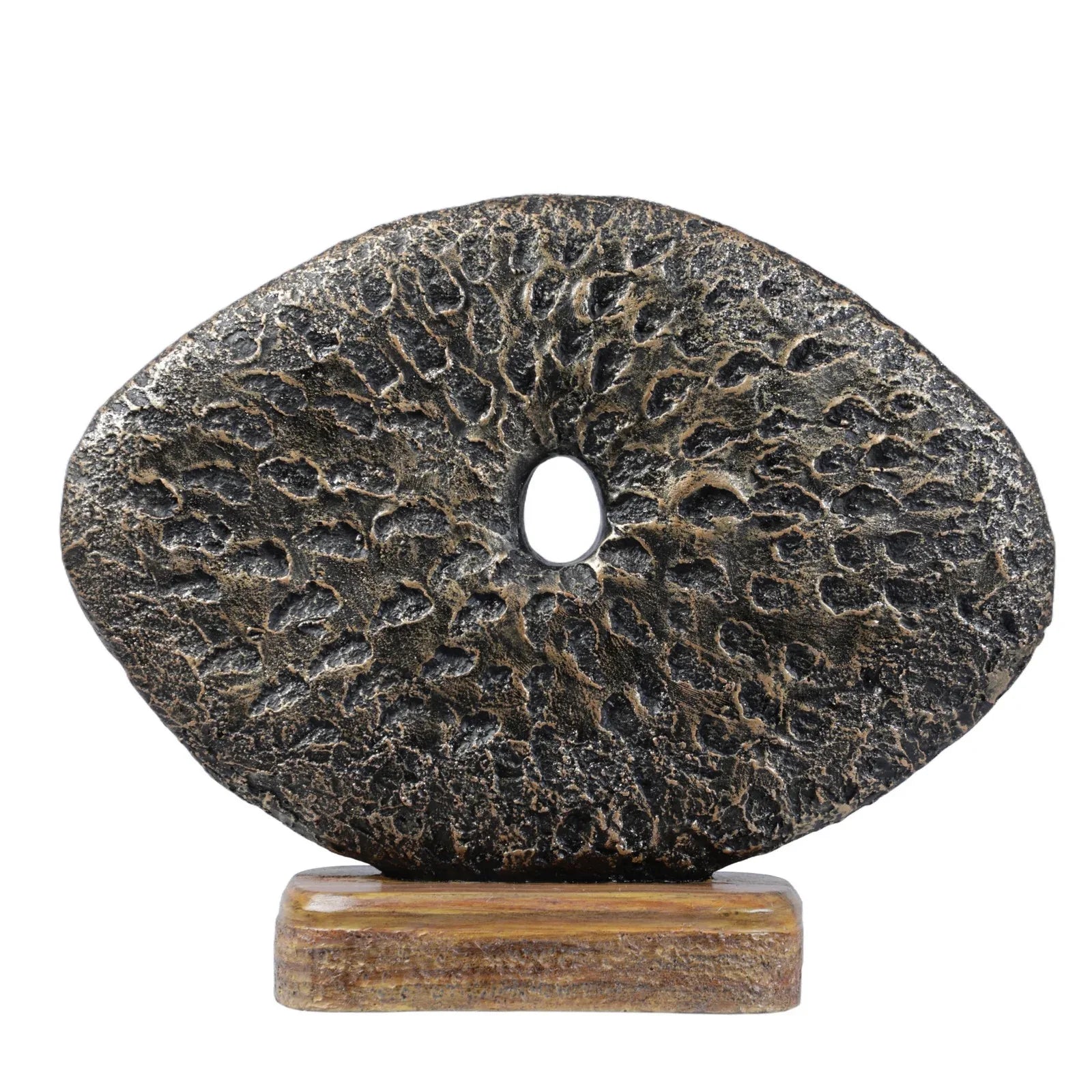 Calista Modern Abstract Showpiece 26cm in Black Gold - HomeTown