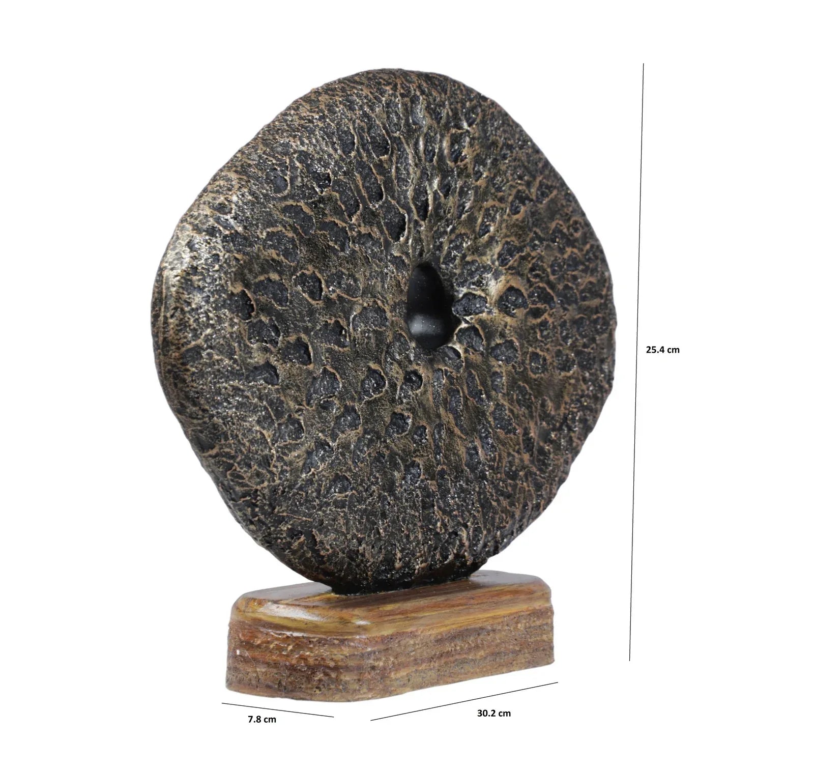 Calista Modern Abstract Showpiece 26cm in Black Gold - HomeTown