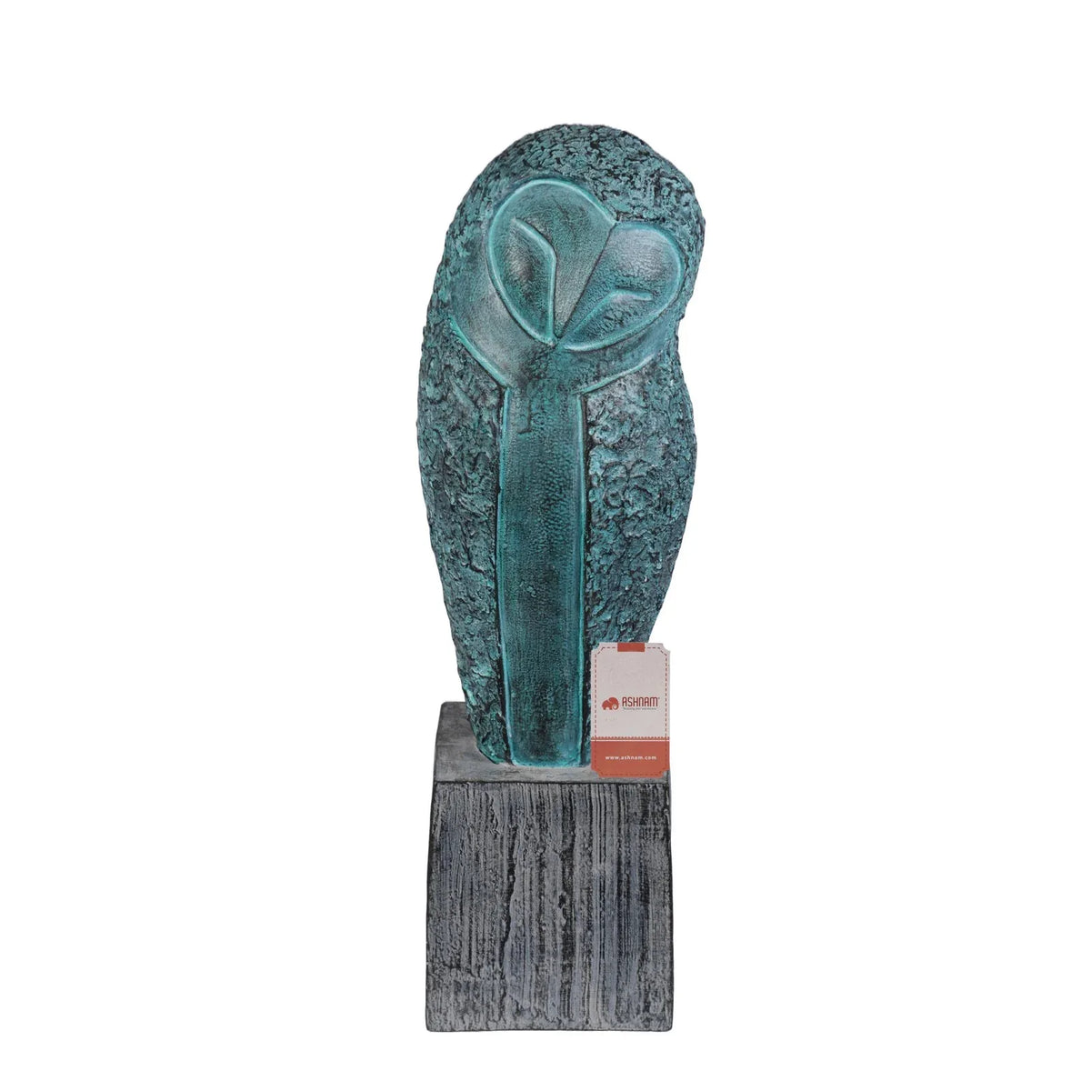 Calista Elegant Owl Figurine Showpiece 34cm in Rust Green - HomeTown
