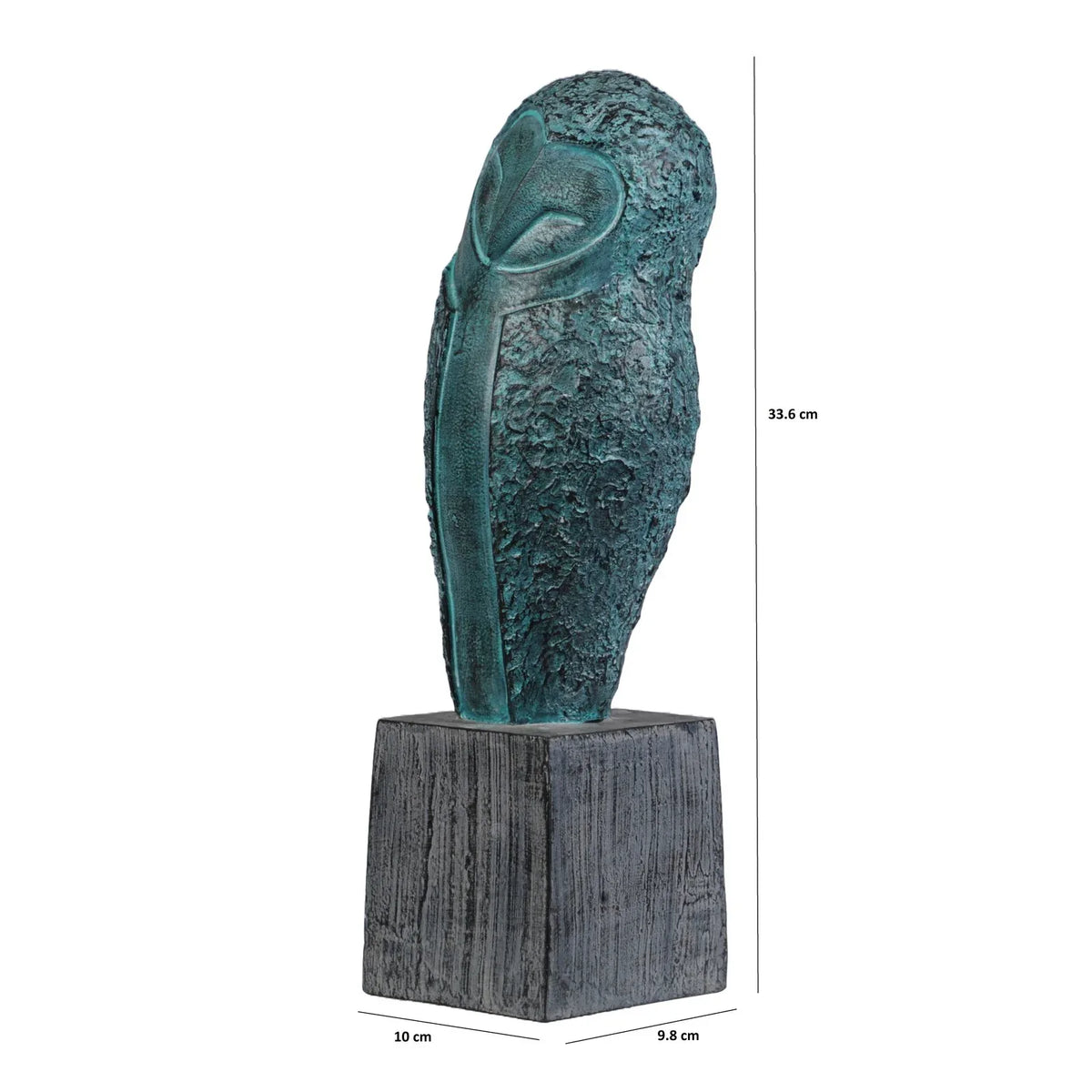 Calista Elegant Owl Figurine Showpiece 34cm in Rust Green - HomeTown