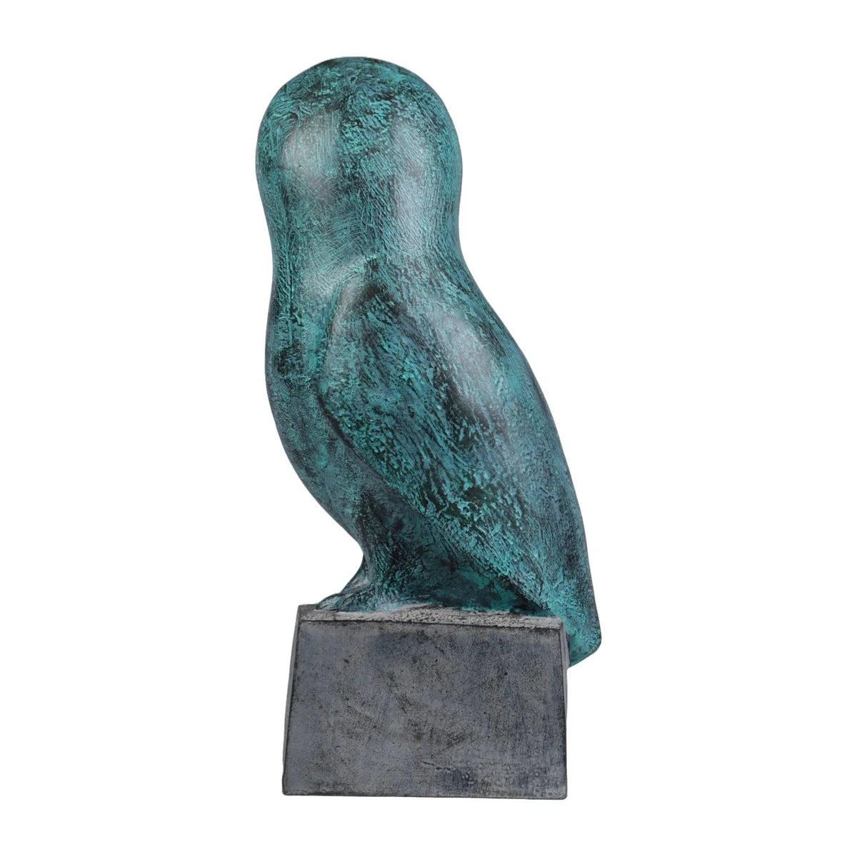 Calista Modern Owl Tabletop Decor 31cm in Rust Green - HomeTown