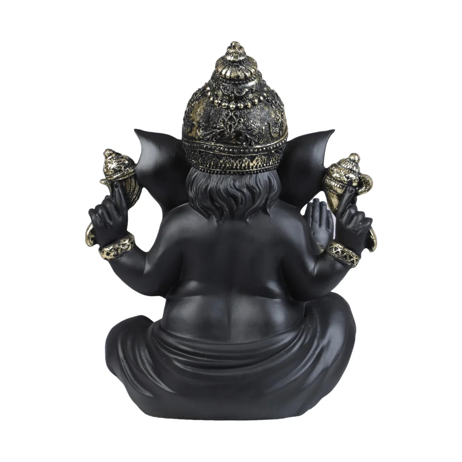 Diverse Expression Ganesha Idol 28cm in Black Gold - HomeTown