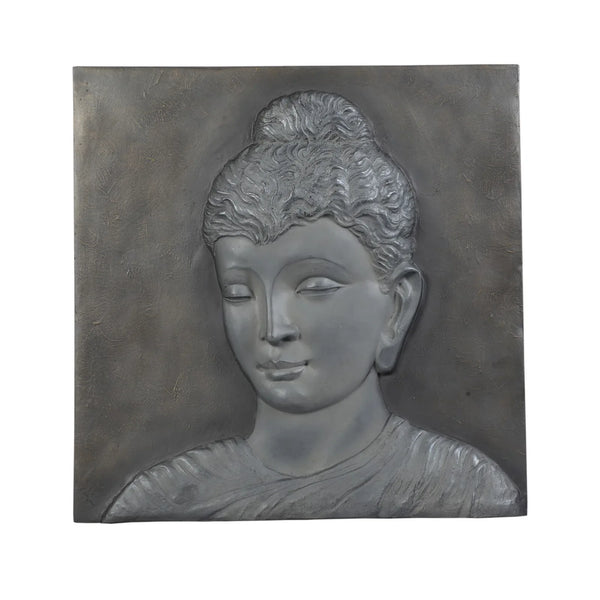 Calista Versatile Buddha Wall Accent 53cm in Rustic Pearl dimensions