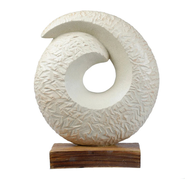 Calista Modern Abstract Showpiece 27cm in Ivory dimensions
